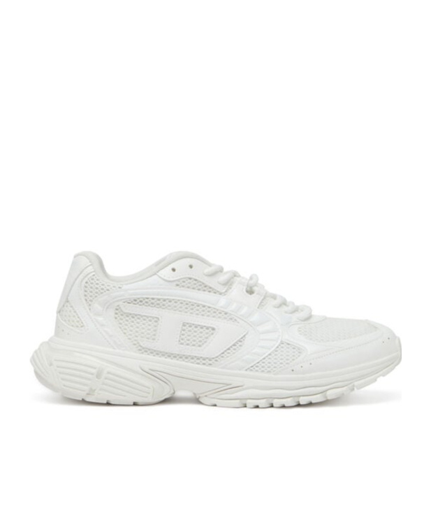 Diesel S-pro-v-dense-mesh Sneakers With Oval D Logo In White