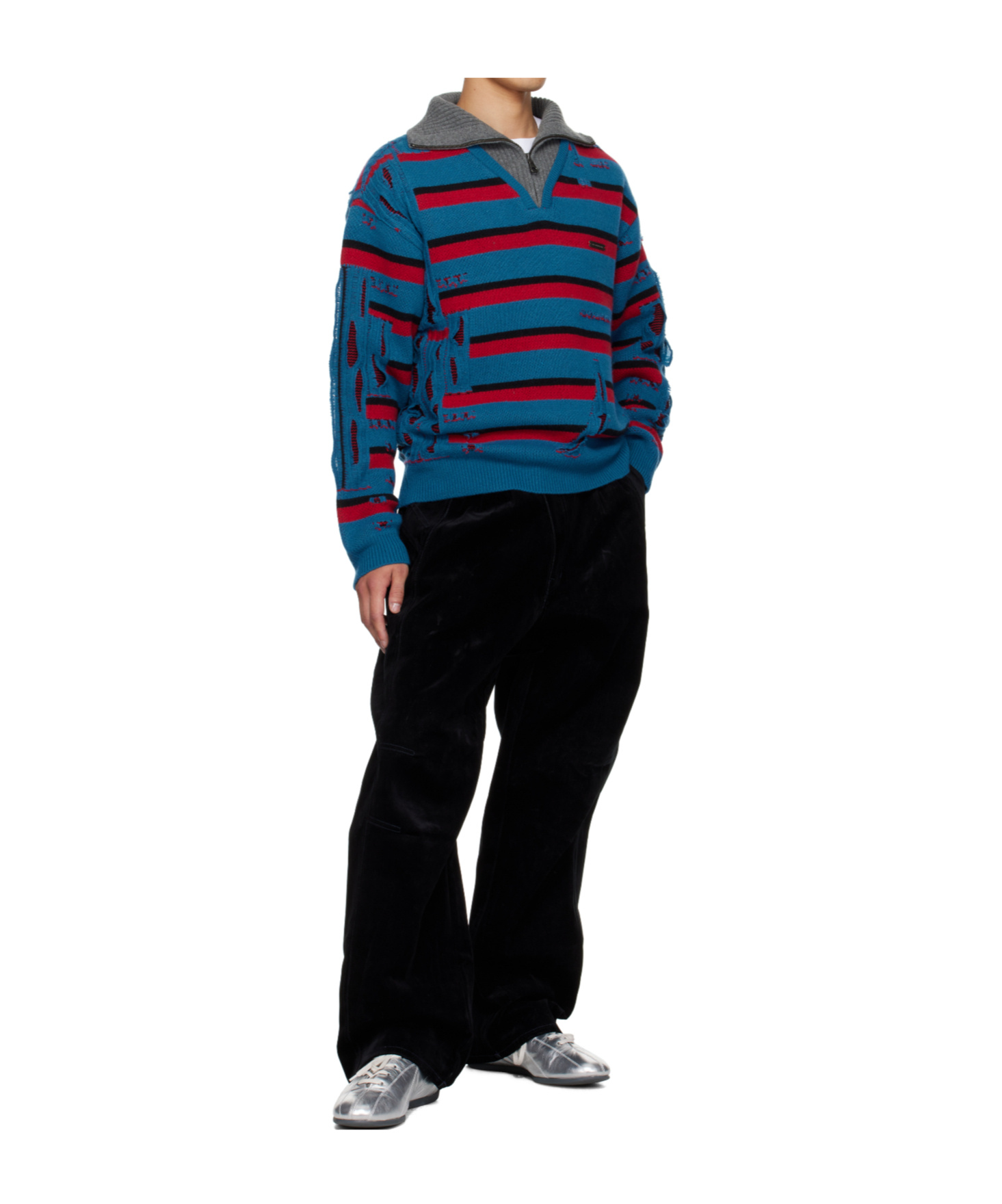 Andersson Bell Crossover Carpenter Wide-leg Track Pants In Black