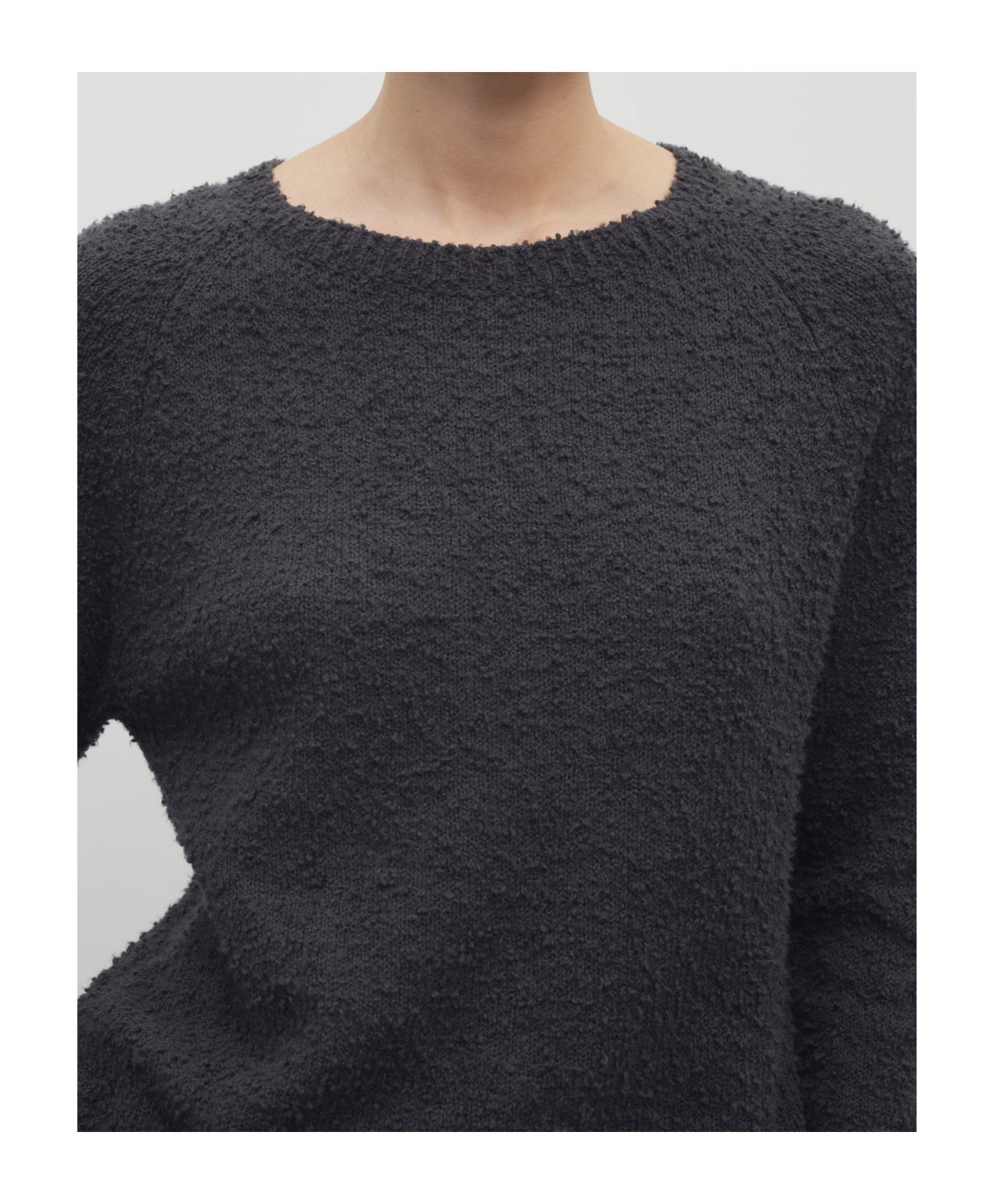 The Row Long Sleeve Sweater In Black