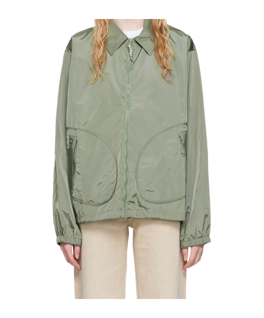 Eytys Zippered Long Sleeve Casual Jacket In Green
