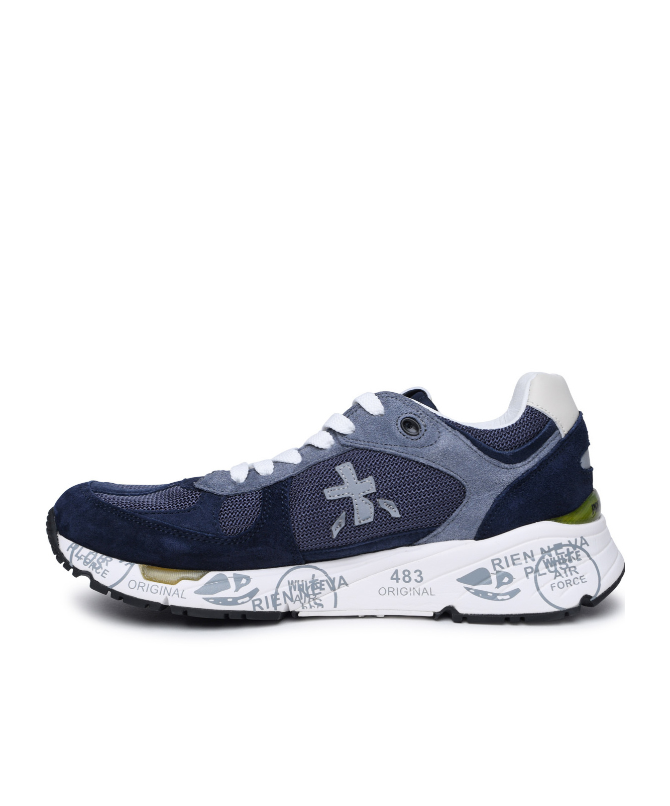 Premiata Mase Mesh And Suede Sneakers In Multicolor