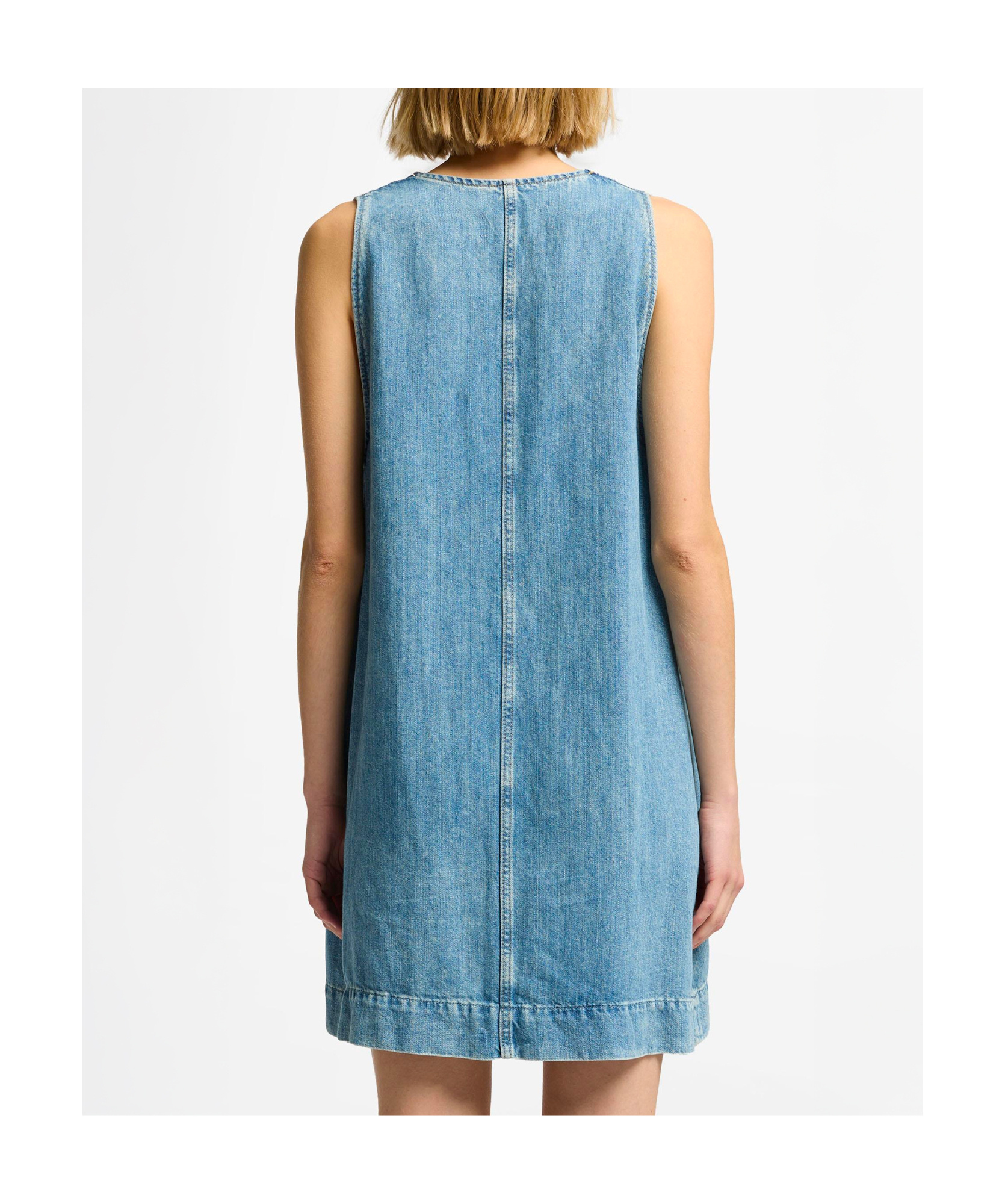 7 For All Mankind V Neck Dress Arizona Clothing In Blue