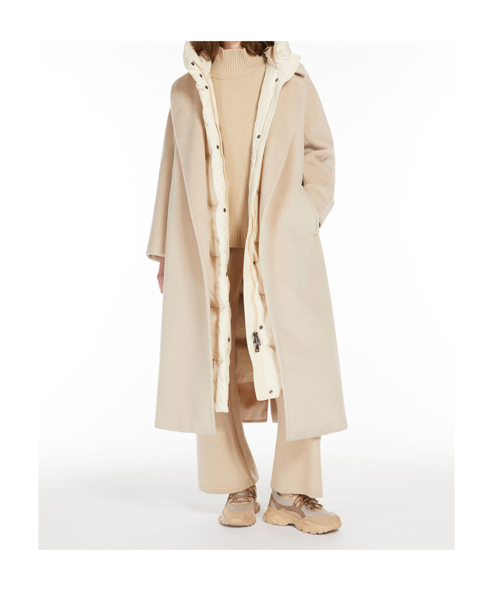 Weekend Max Mara Strap-up Coat In Nude