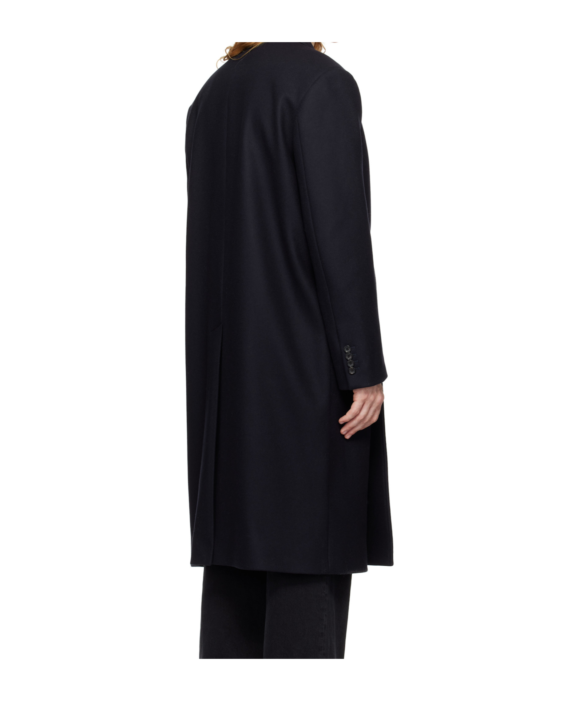 Y/project Double-breasted Coat In Black