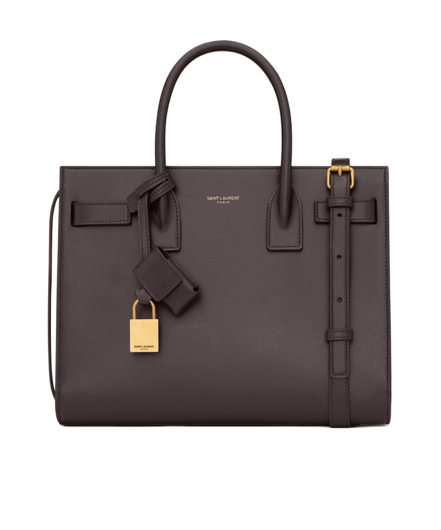 Saint Laurent Sac De Jour In Smooth Leather Baby In Brown