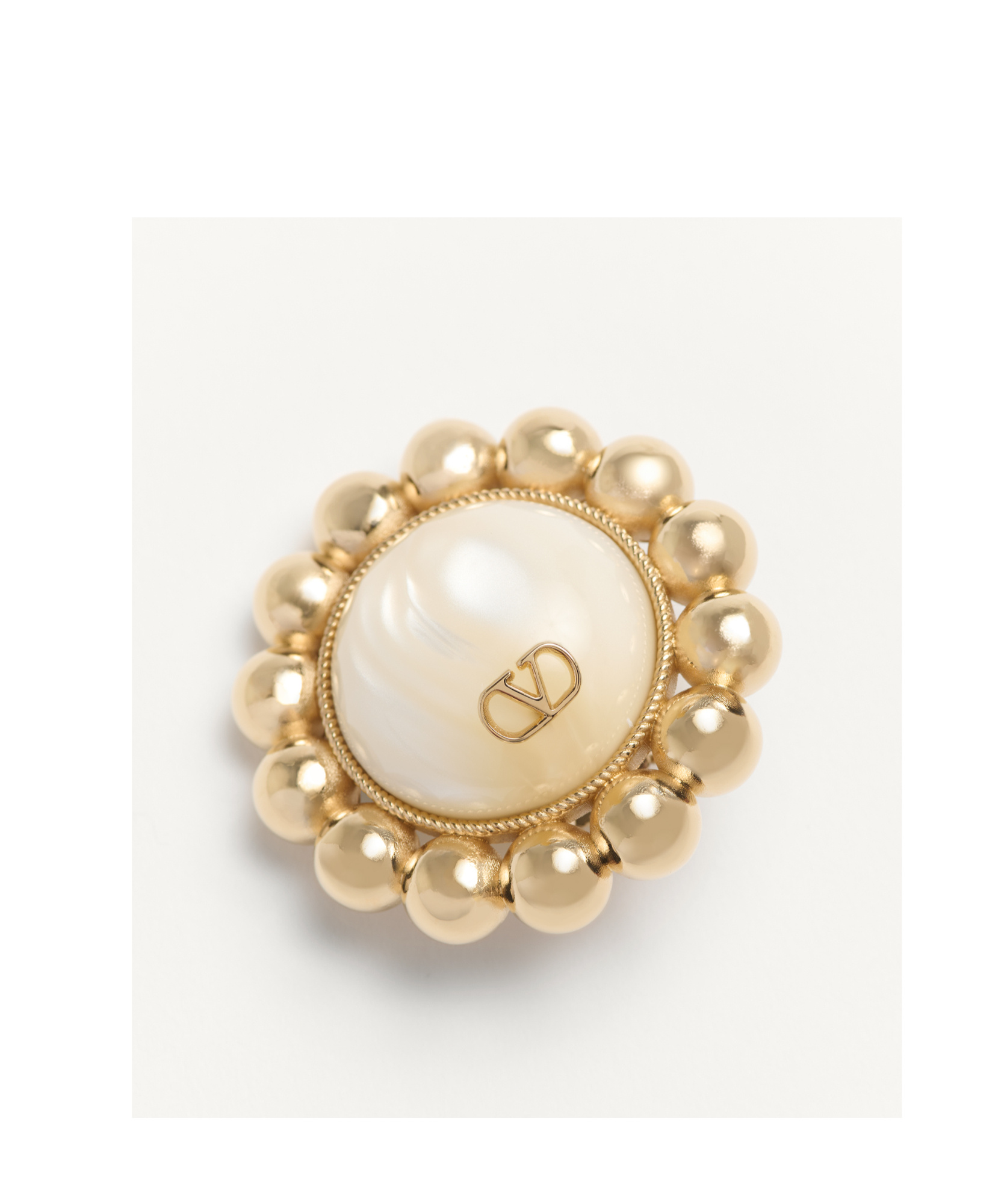 Valentino Logo Earrings In Yellow