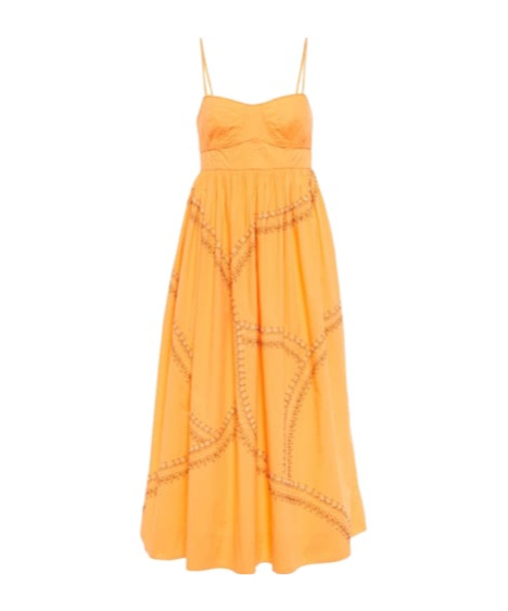 Ulla Johnson Midi Dress In Orange