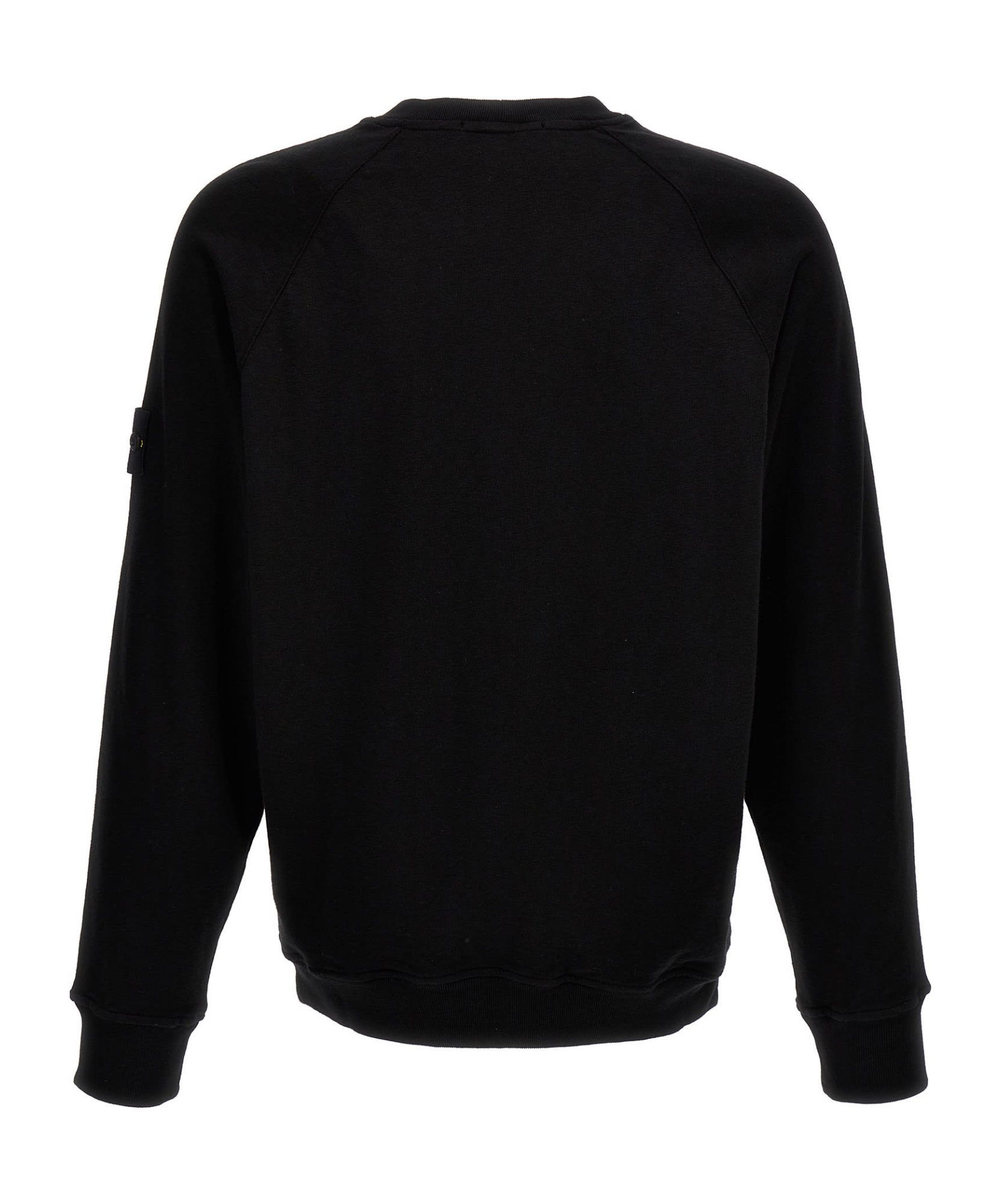 Shop Stone Island Compass-badge Cotton Sweatshirt In Black