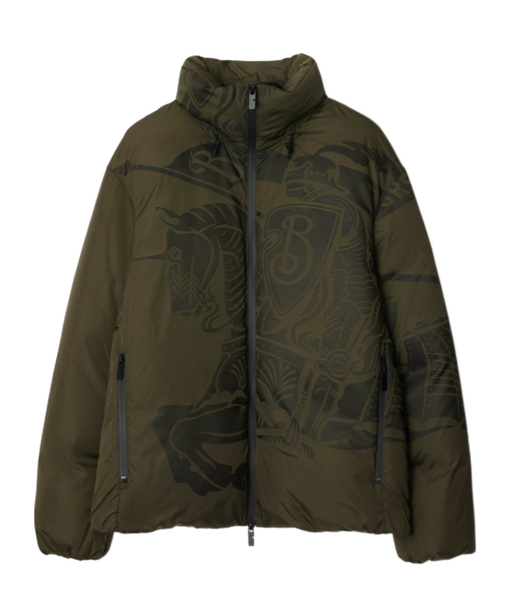 Burberry Ekd Nylon Puffer Jacket In Black
