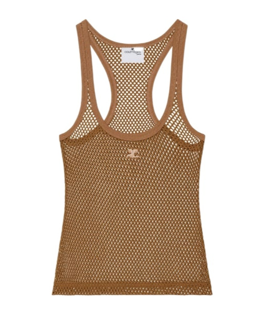 Shop Courrèges Scuba Tank Top In Brown