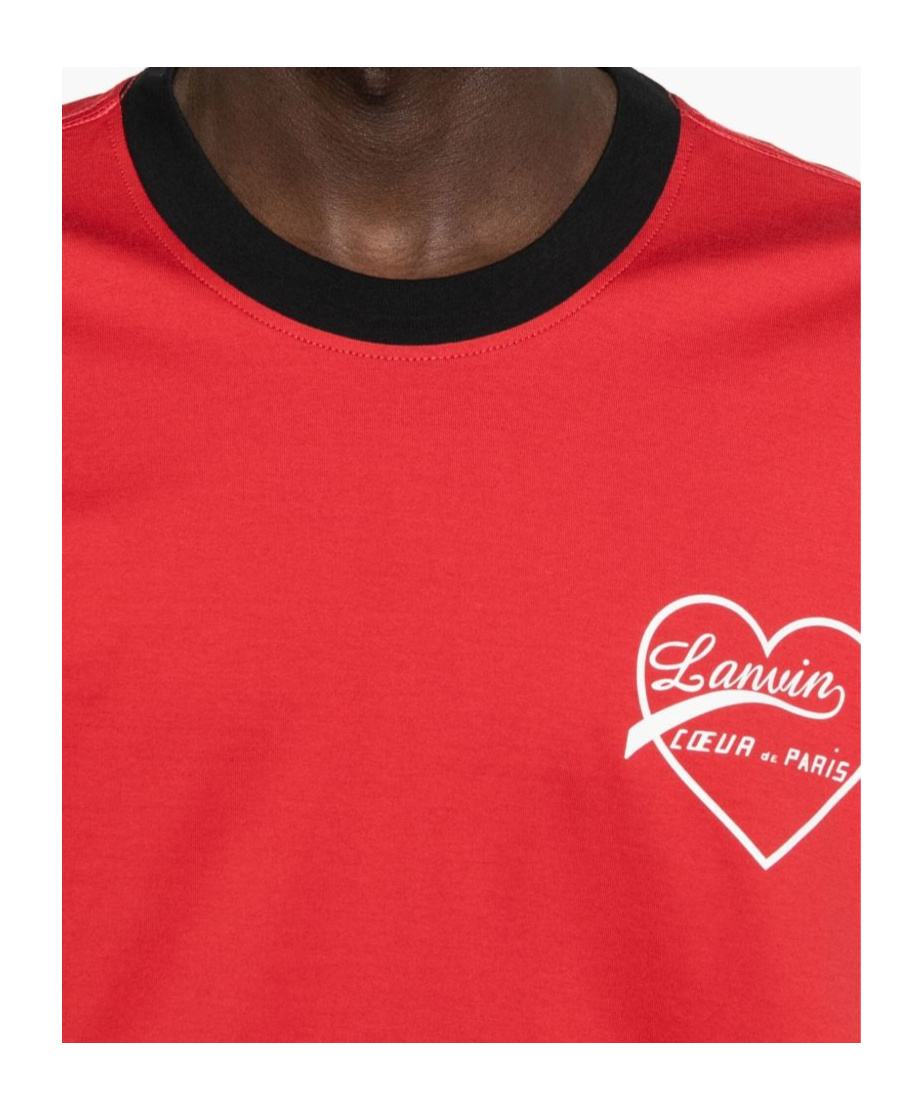 Lanvin Short Sleeve Graphic Print T-shirt In Red
