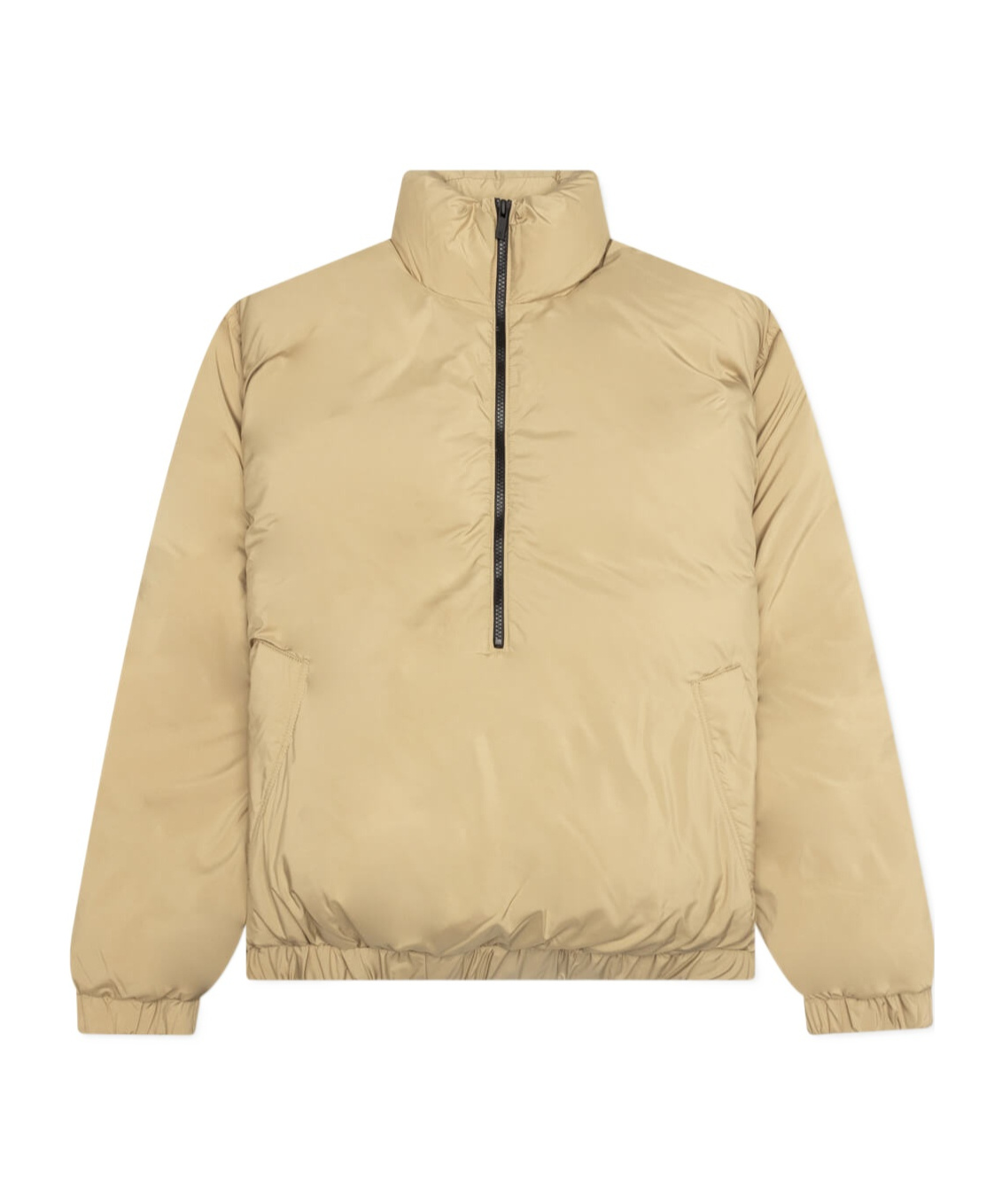 ESSENTIALS FEAR OF GOD ESSENTIALS LOGO PATCH ZIPPED PUFFER JACKET 