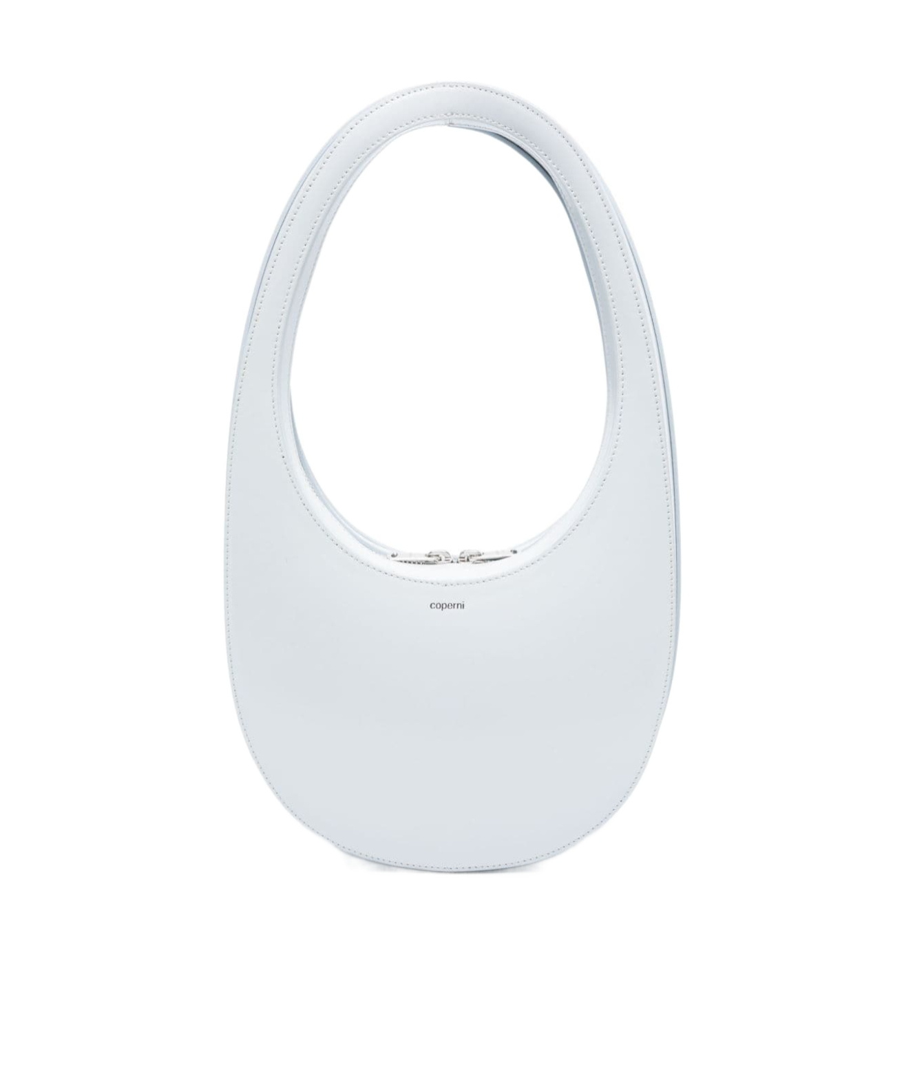 Coperni Mini Swipe Patent Top Handle Bag In White
