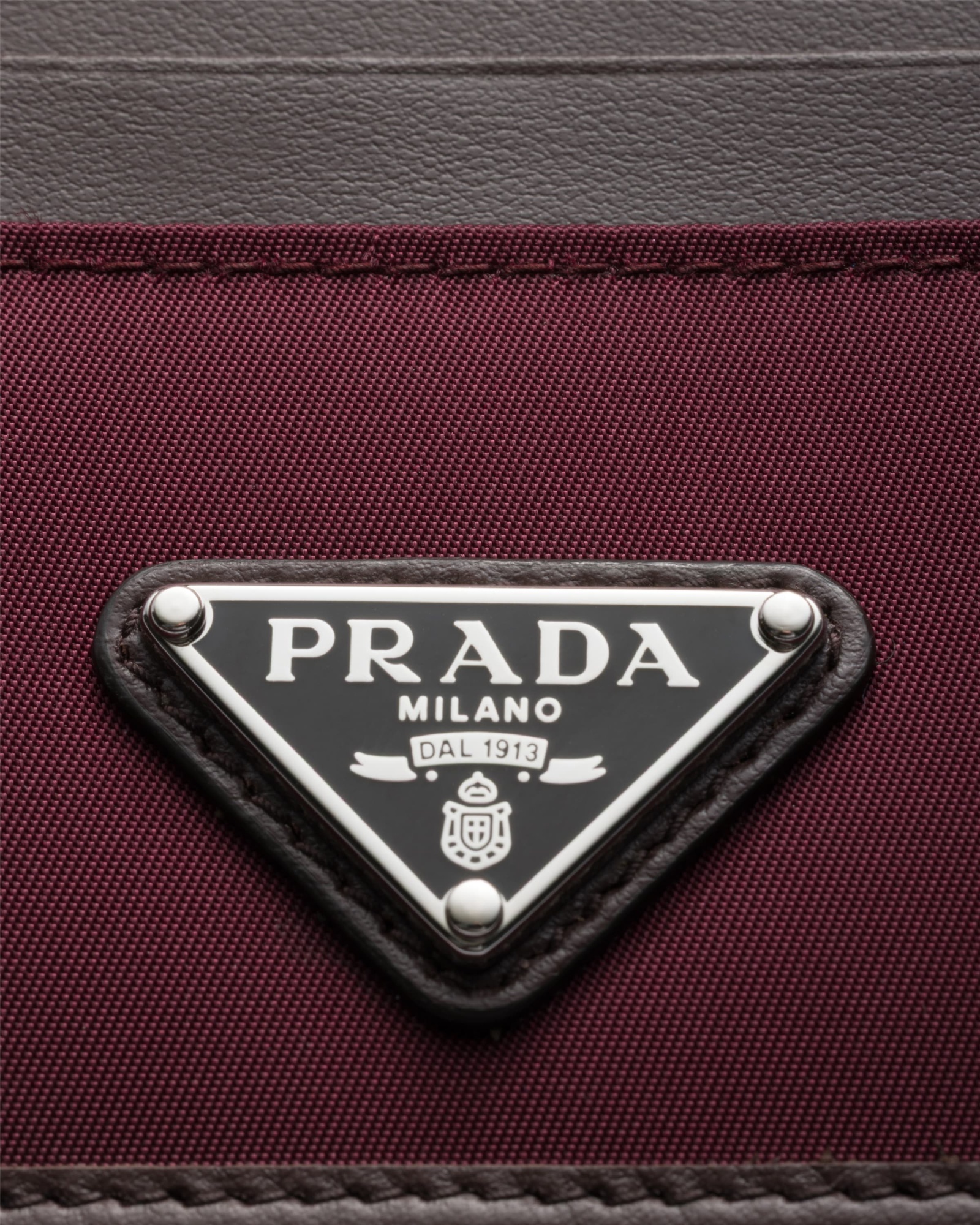 Prada Triangle-logo Two-toned Cardholder In Multi