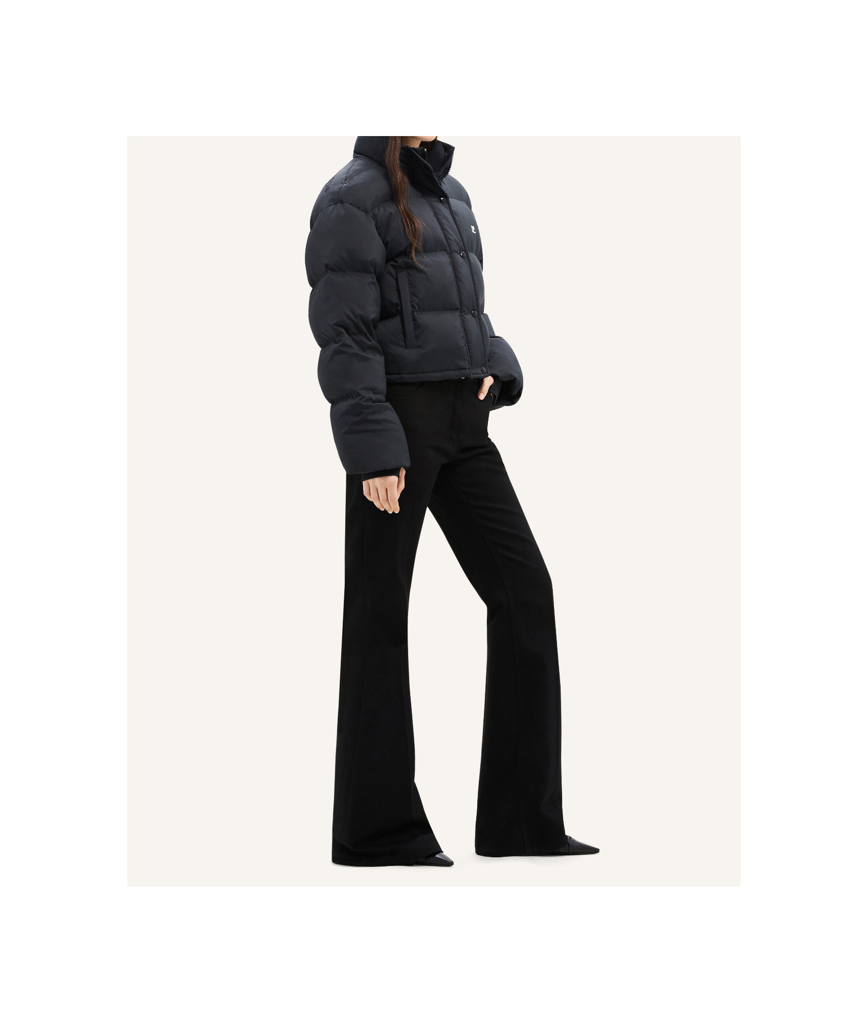 Courrèges Courreges Women Down Jacket With Logo In Black