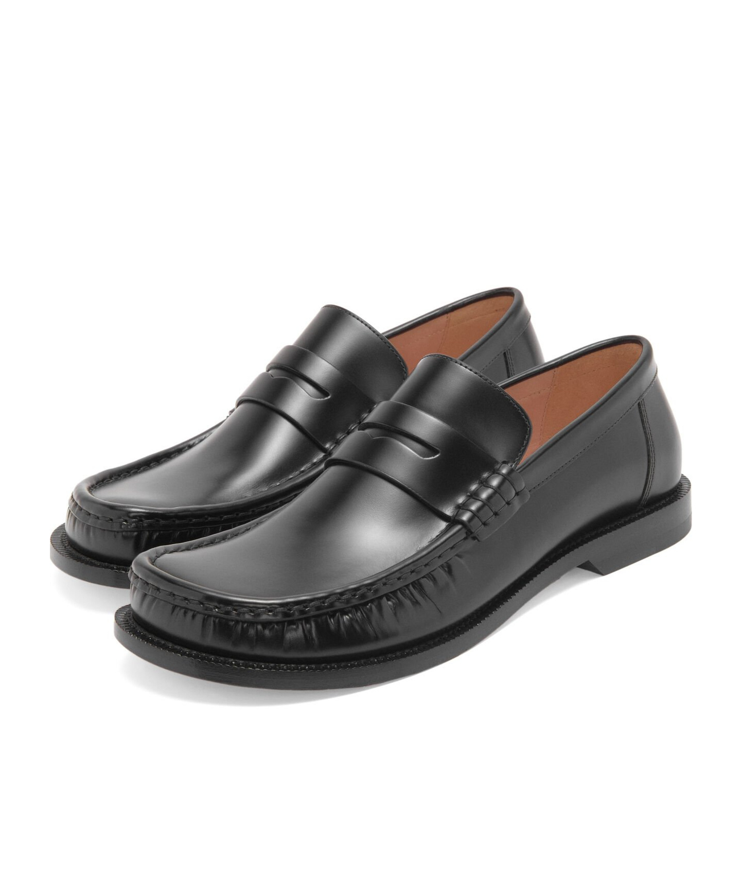 Loewe Campo Collapsible-heel Croc-effect Leather Loafers In Black