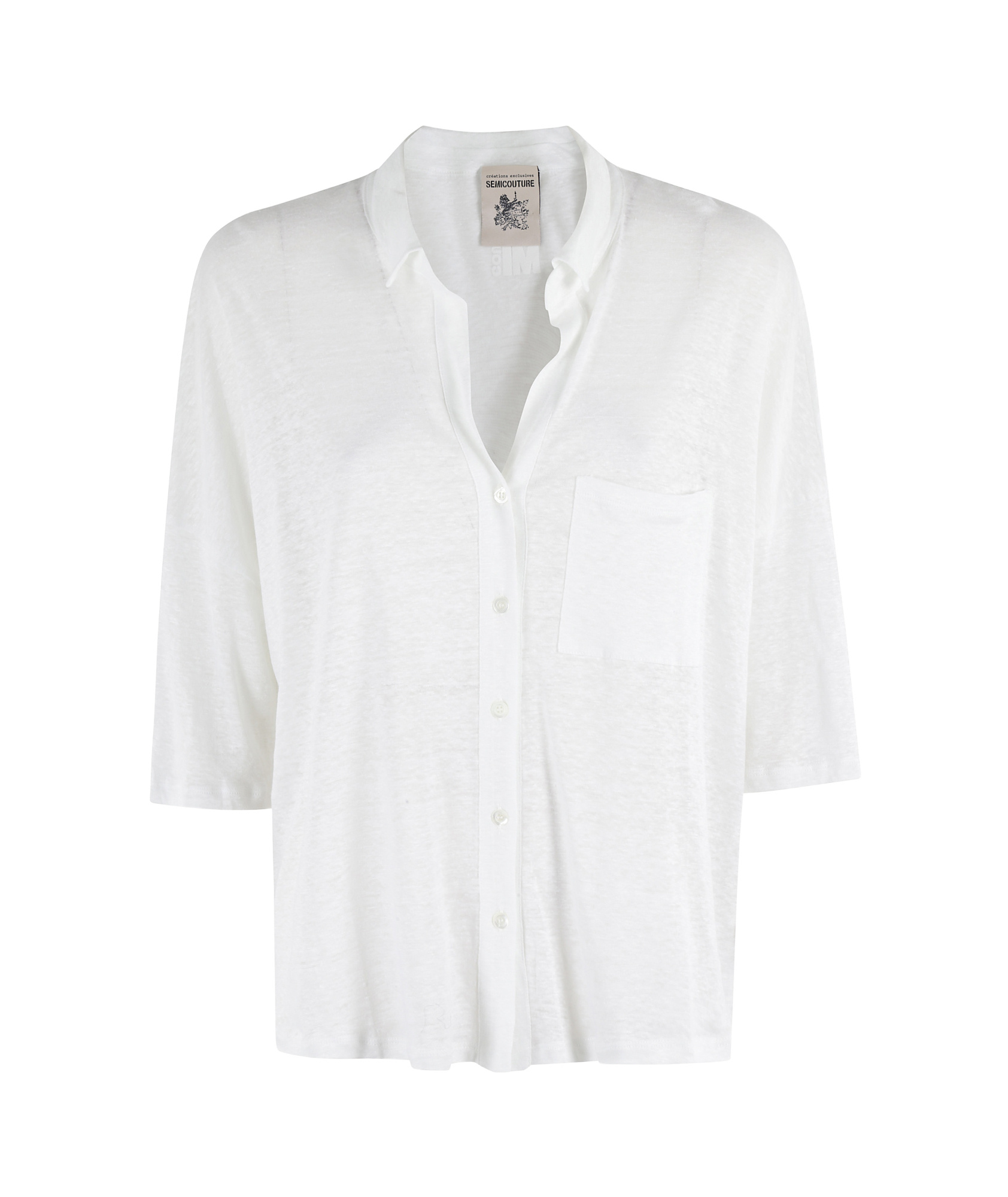 Shop Semicouture Camille Shirt In White