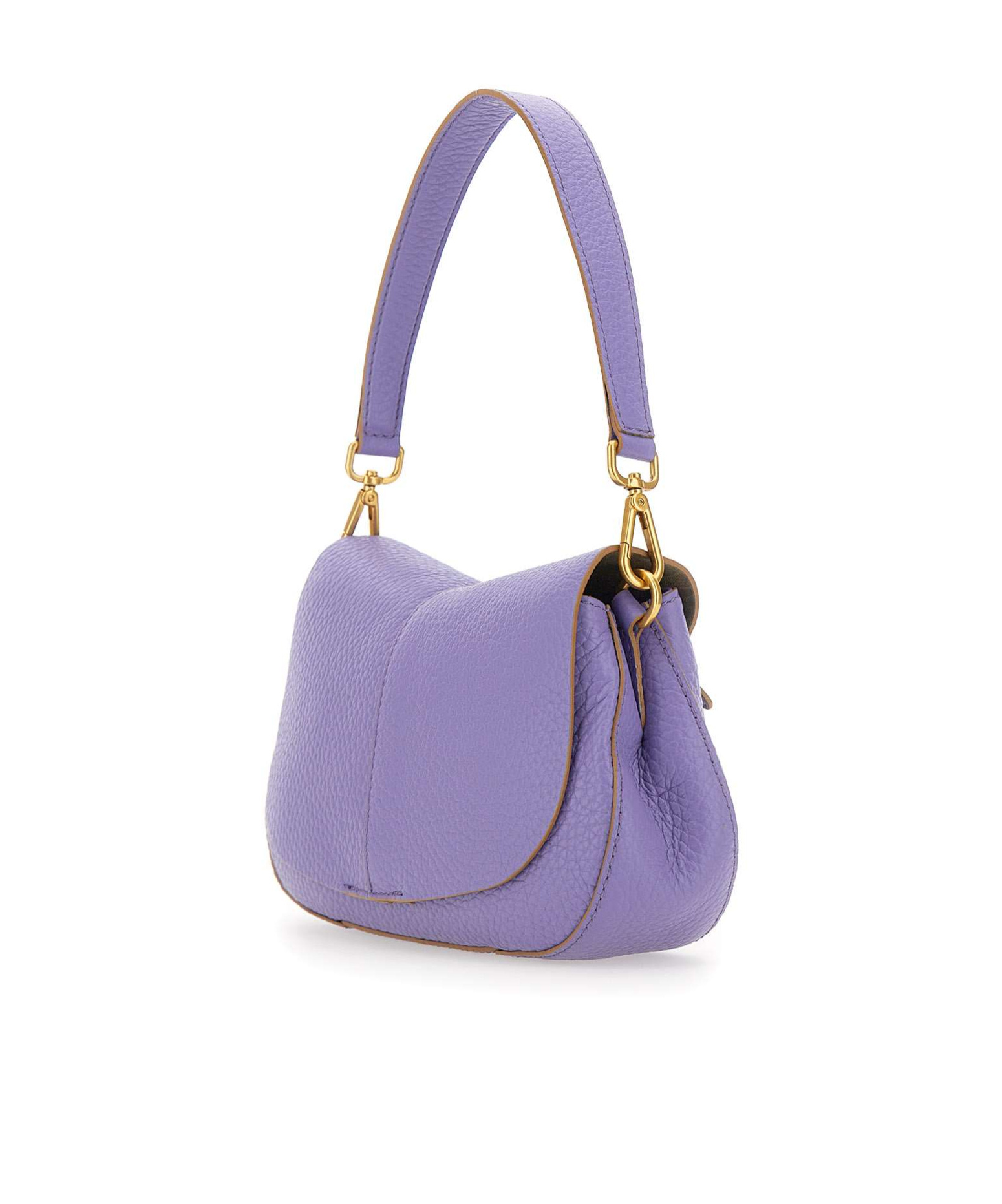 Gianni Chiarini Helena Round Foldover-top Shoulder Bag In Purple