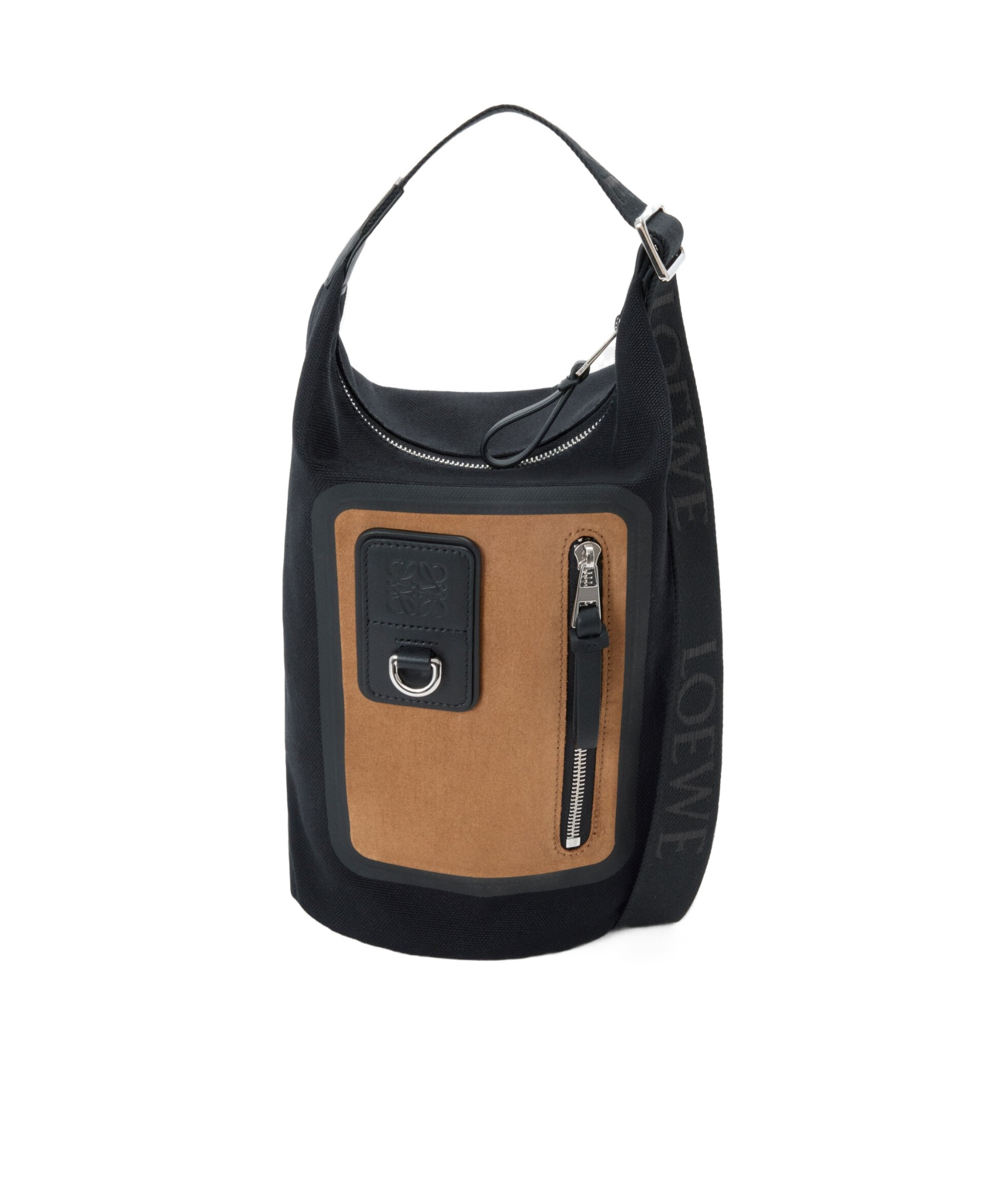 Loewe Small Flex Loop Bucket In Canvas And Suede In Multi