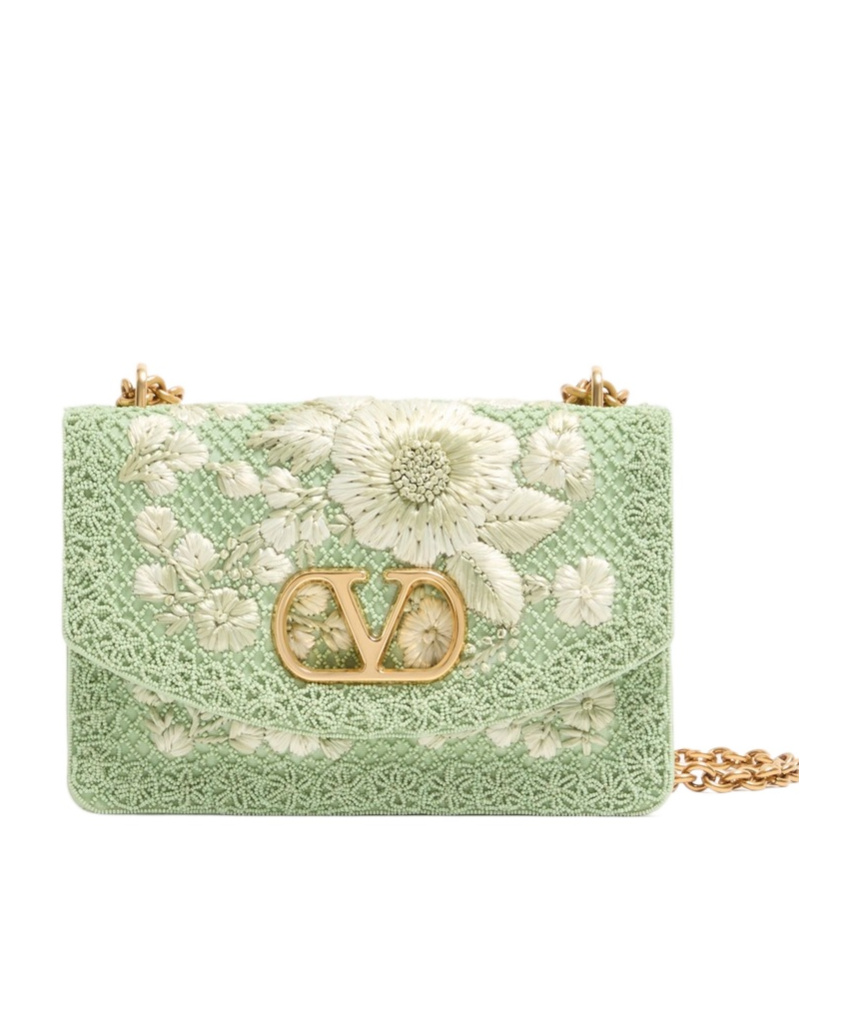 Valentino Garavani Flap Shoulder Bag In Green
