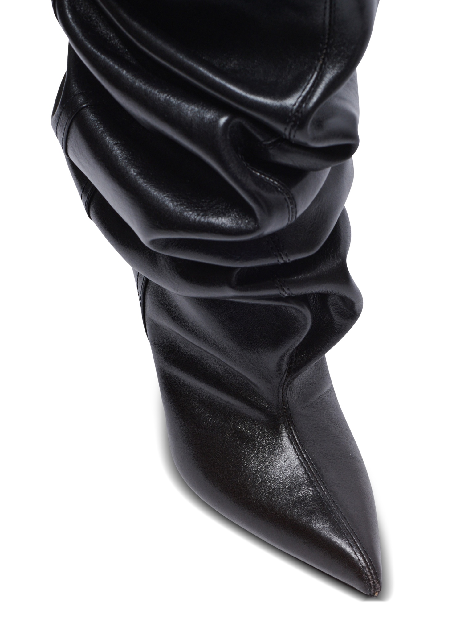 Balmain 95mm Calfskin Wedge Over-the-knee Boots In Black