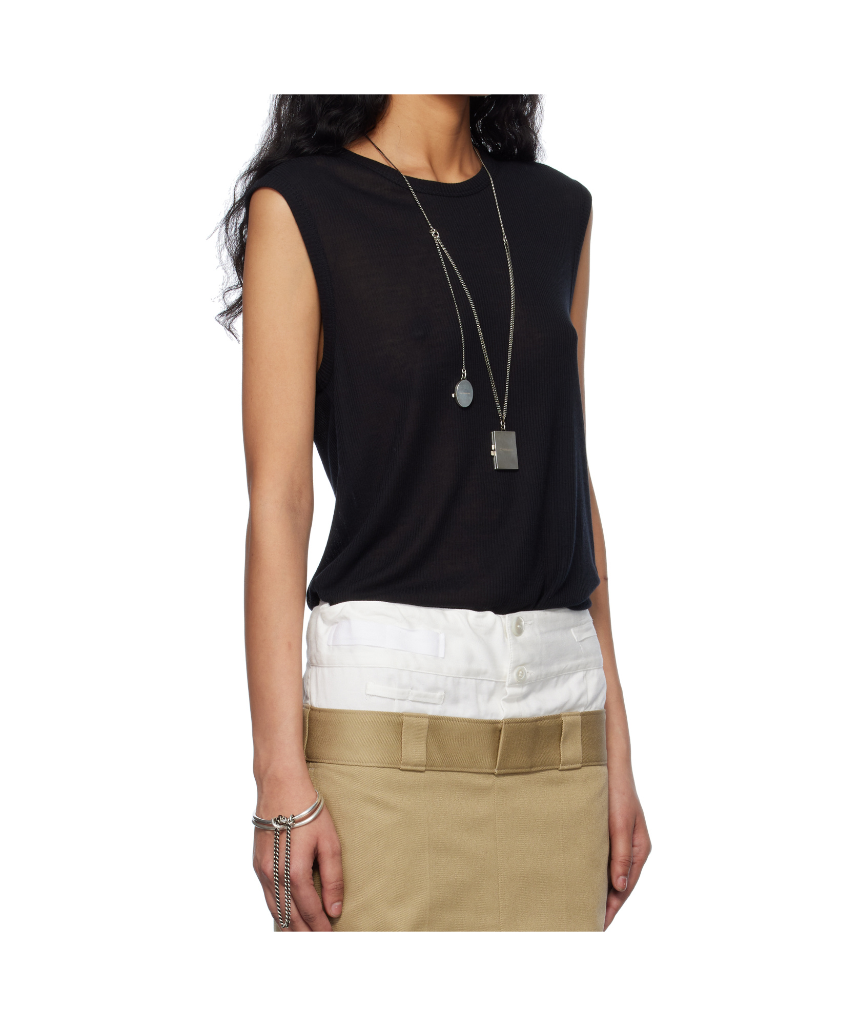 Ann Demeulemeester Black Biba Sleeveless Tank Top In Black