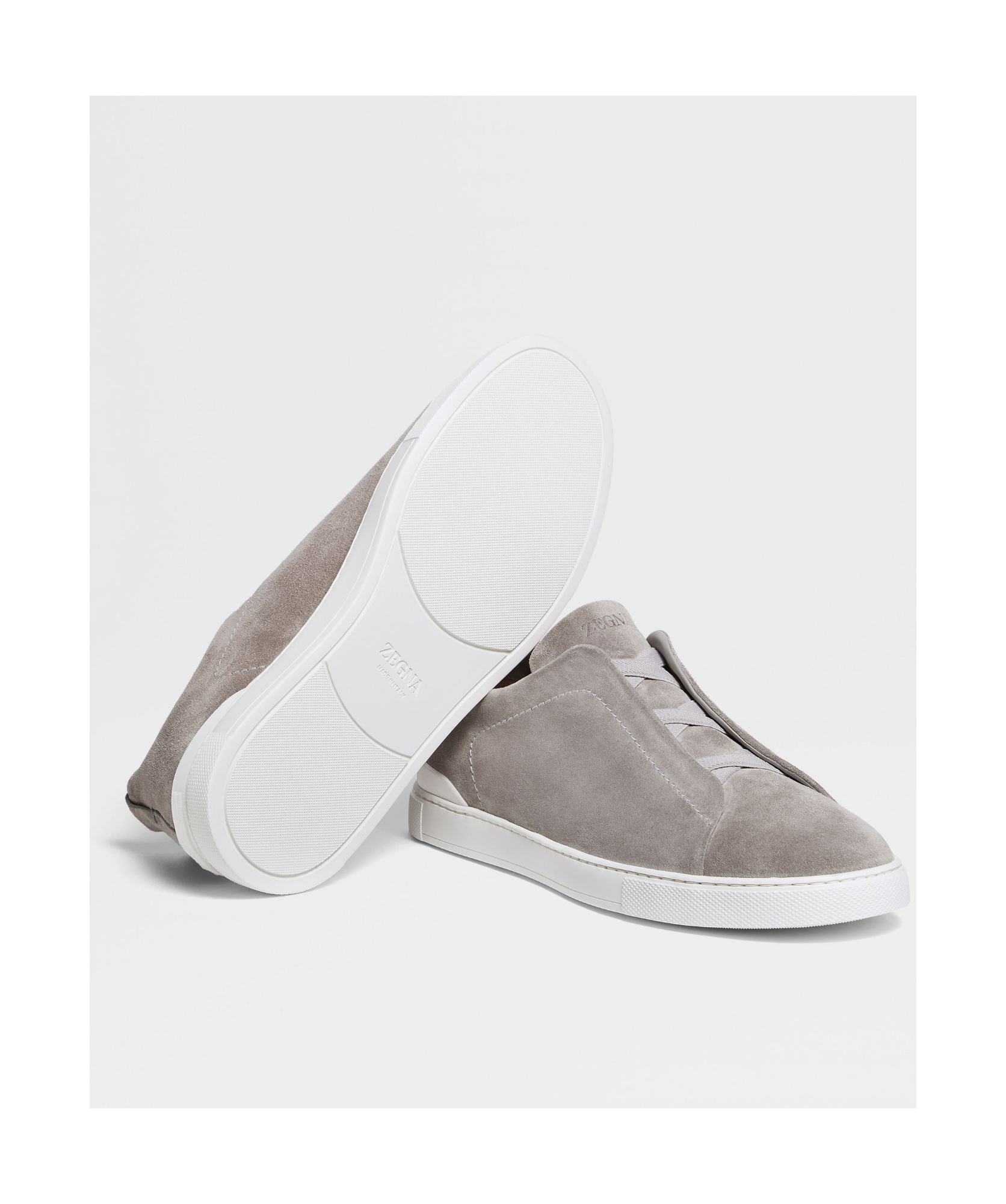Zegna Sneakers Fabric Flat Sole In Gray