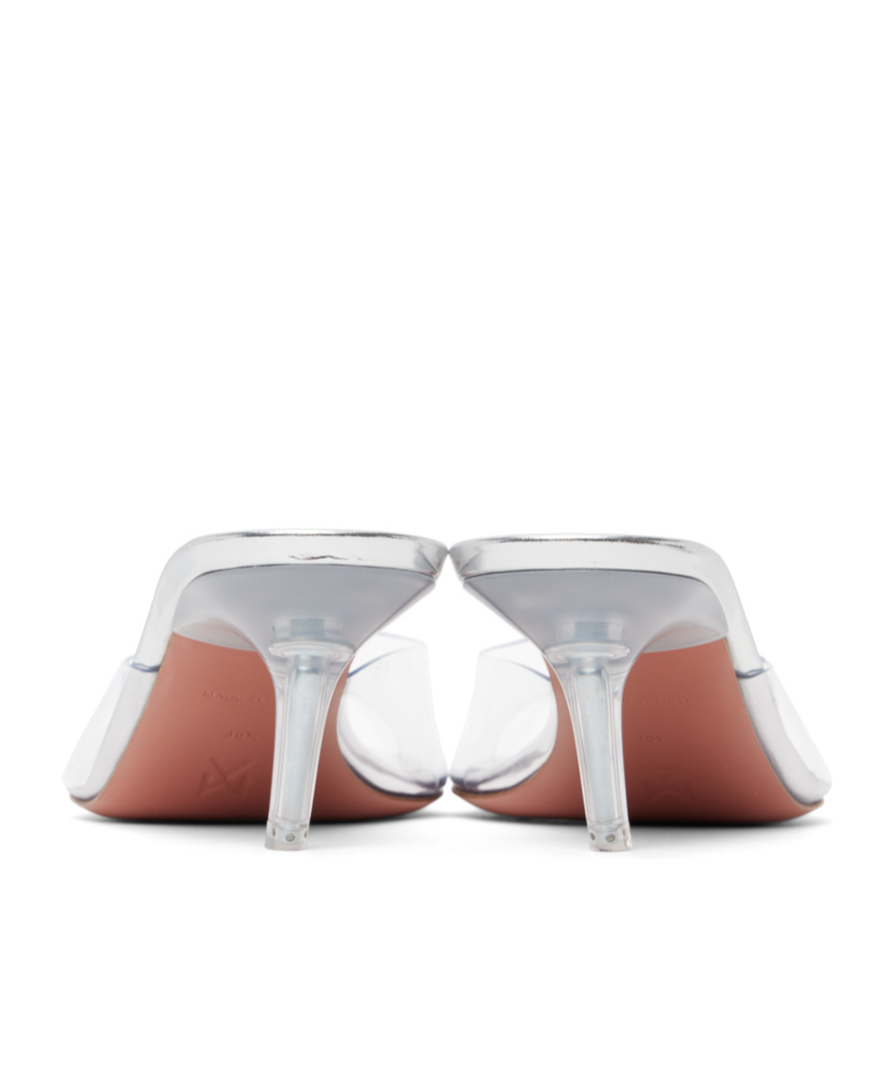 Amina Muaddi Alexa Slip-on Sandals In White