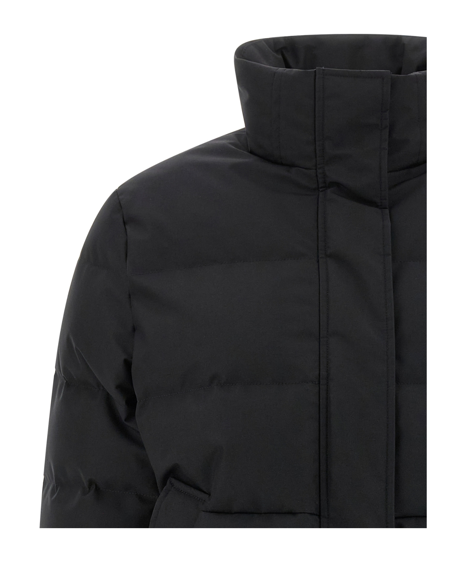 Alexander Mcqueen Cropped Down Jacket In Black