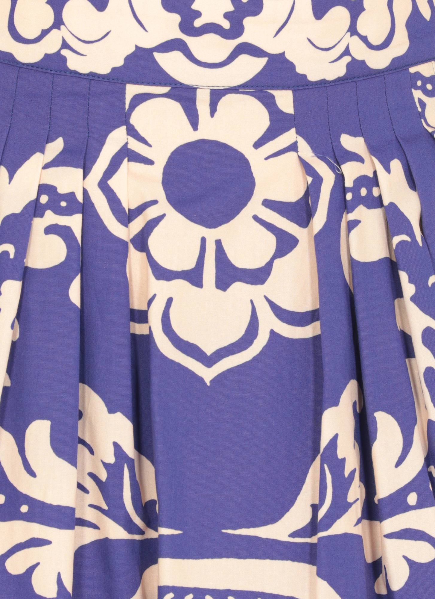Etro Blue-white Paisley Midi Skirt
