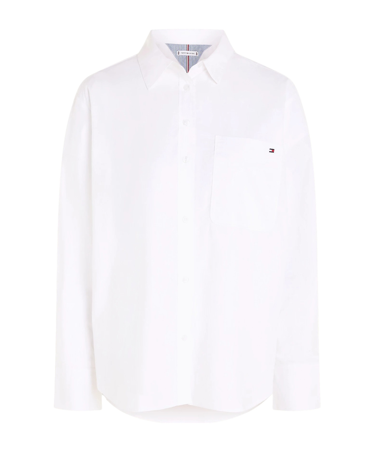 Tommy Hilfiger Embroidered-logo Flag Shirt In White