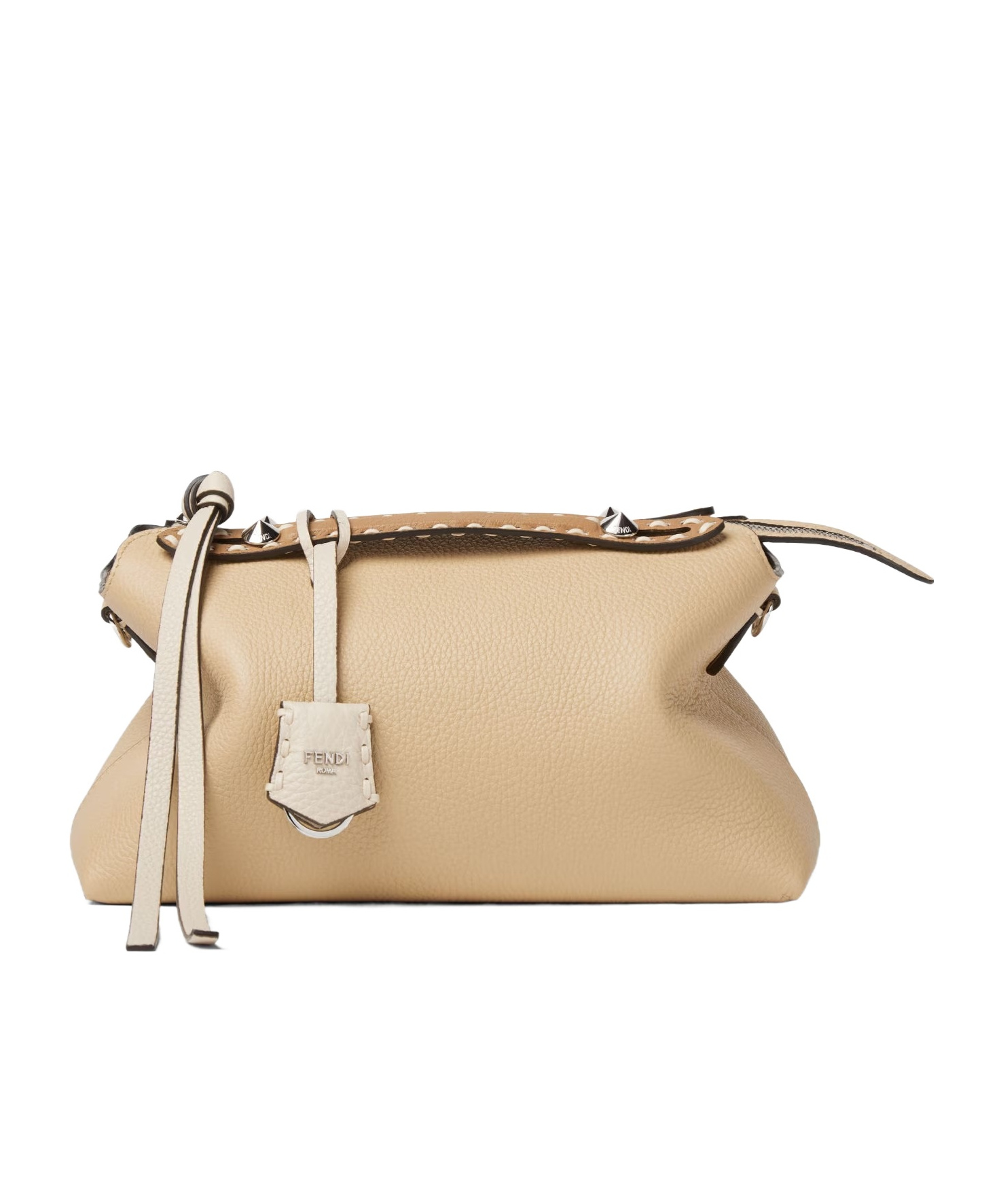 Fendi Dove Gray Selleria Mini-bag With 156 Hand-sewn Topstitches