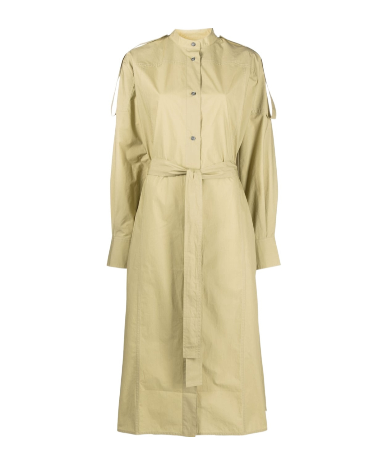 Studio Nicholson Green Itarsi Midi Dress In Brown