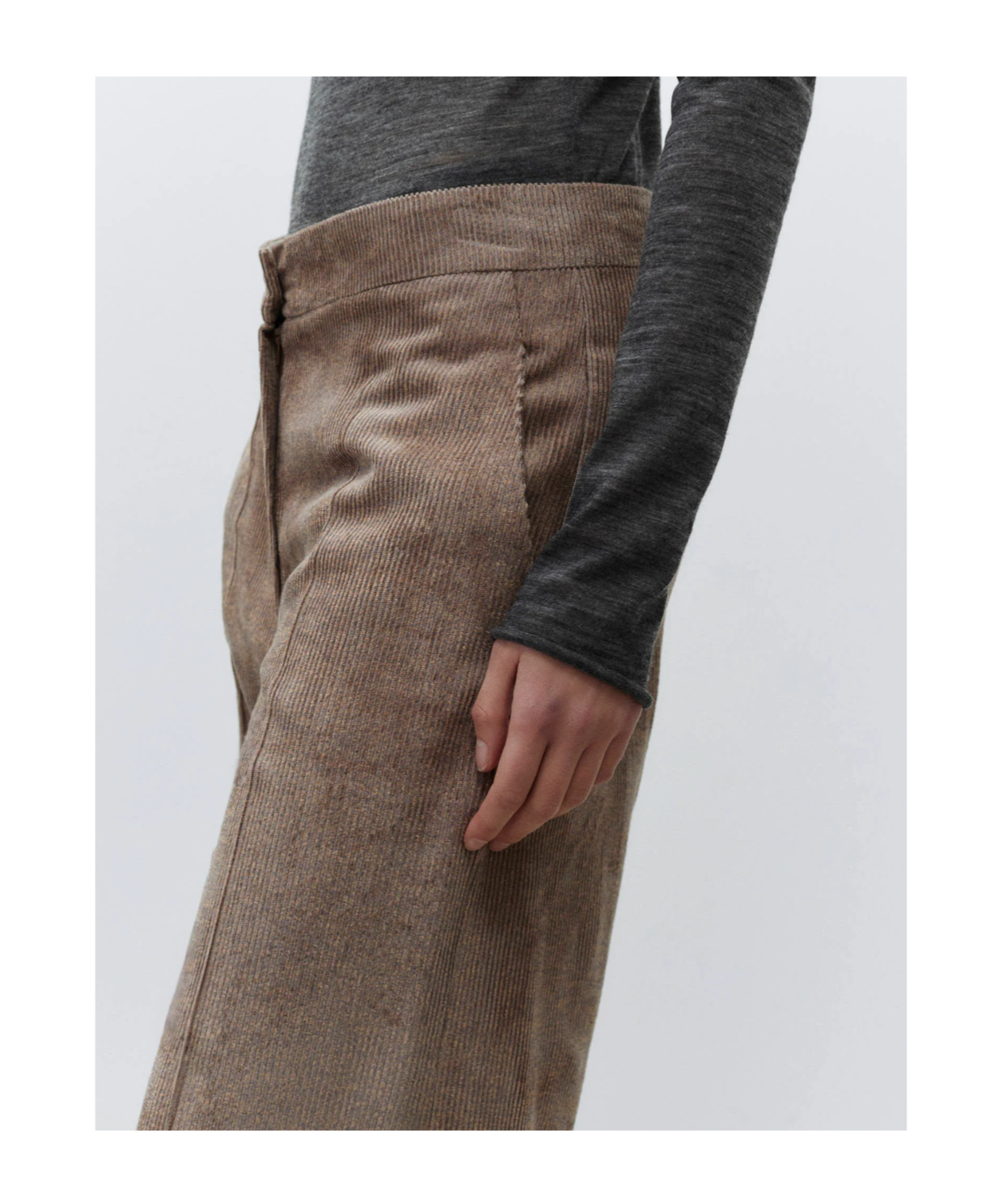 Alysi Flared Casual Pants In Brown