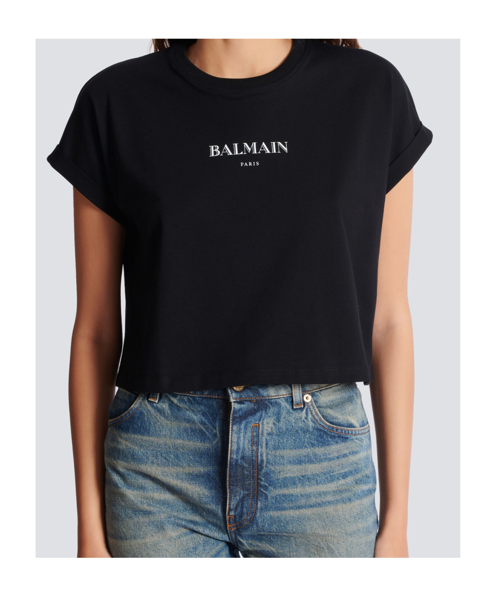 Balmain Logo-print Short-sleeve T-shirt In Black