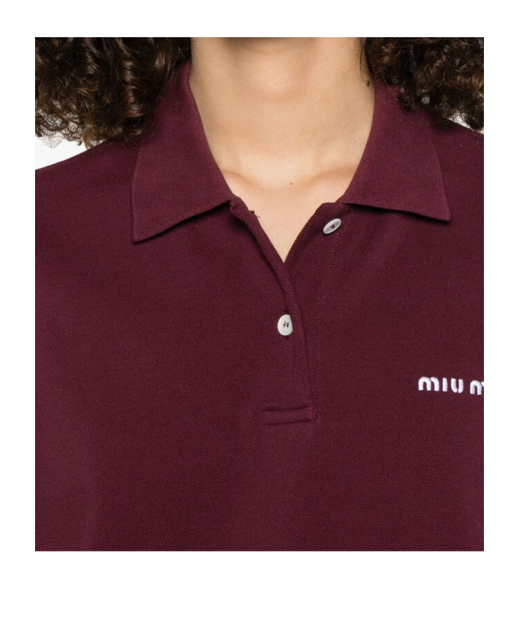 Miu Miu Polo - Rojo In Brown