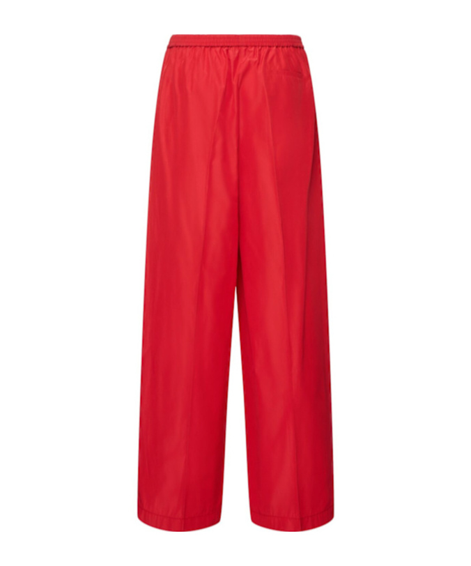 Forte Forte Elastic Waist Taffeta Wide Leg Pants