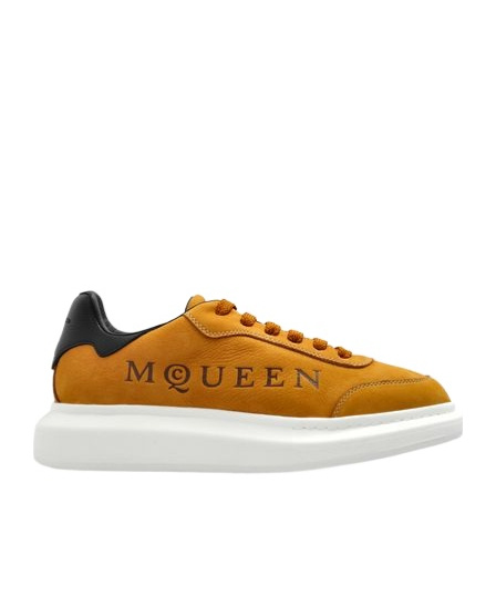 Alexander Mcqueen Logo Printed Low-top Sneakers In Orange