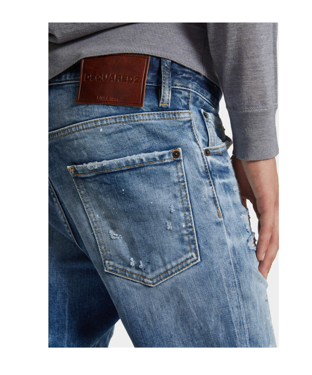 Dsquared2 Cool Guy Blue Five Pocket Jeans With Faded Effect In Denim Man In Blue