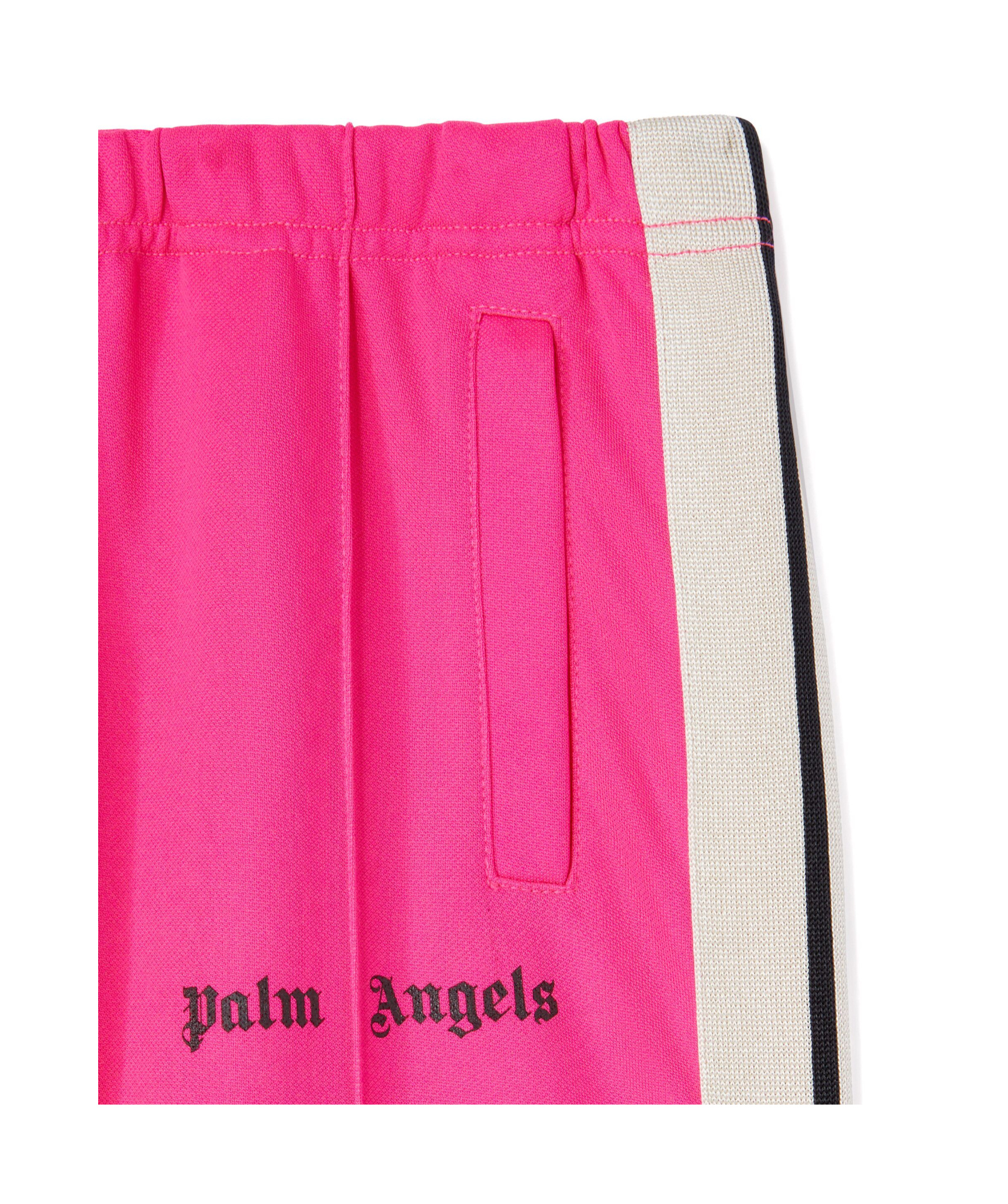 Palm Angels Printed Wide-leg Sweatpants In Pink