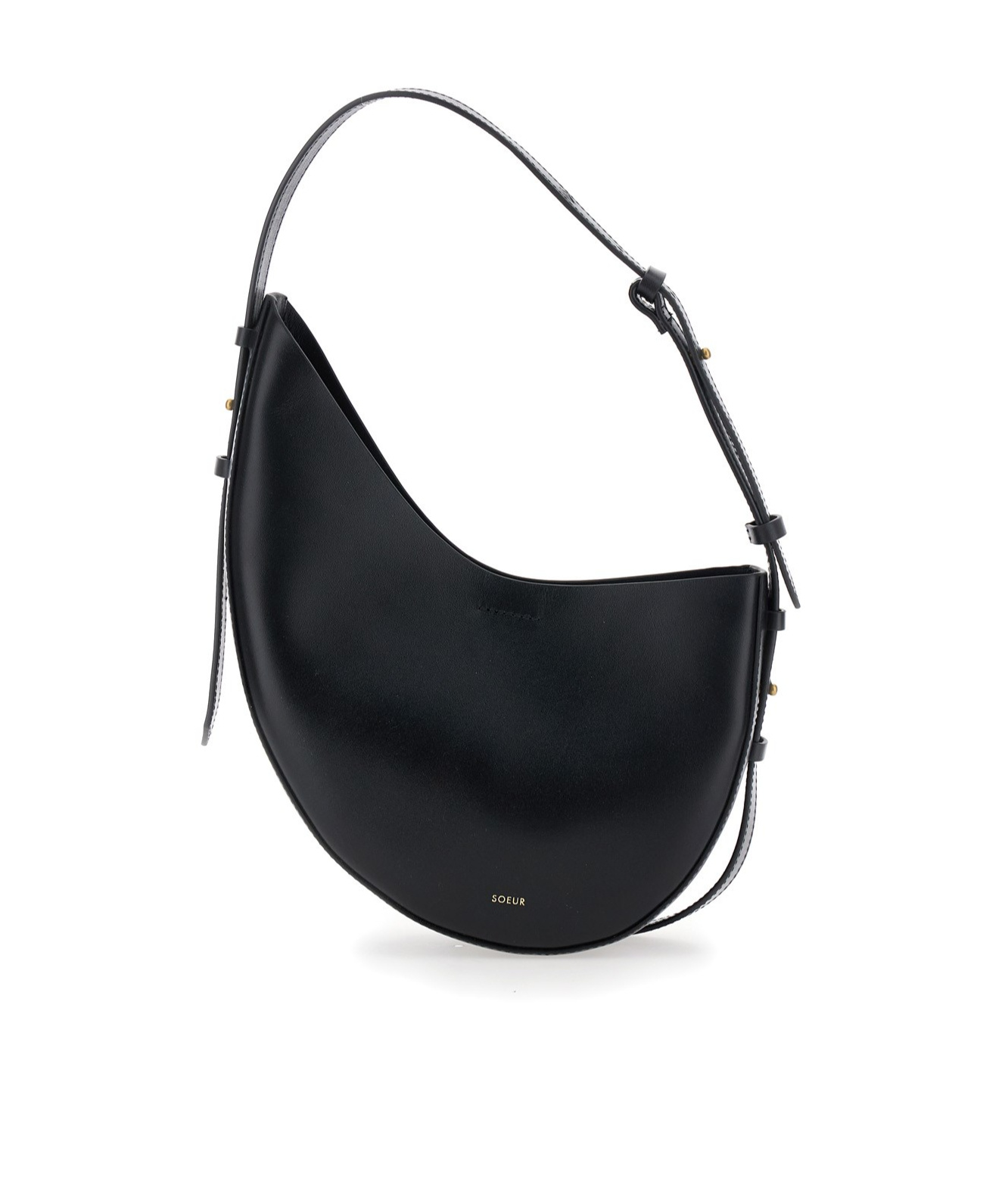 Soeur Crescent Shape Shoulder Bag In Black