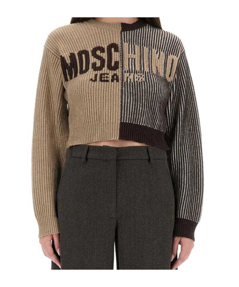Moschino Jeans Two-toned Jumper In Multi