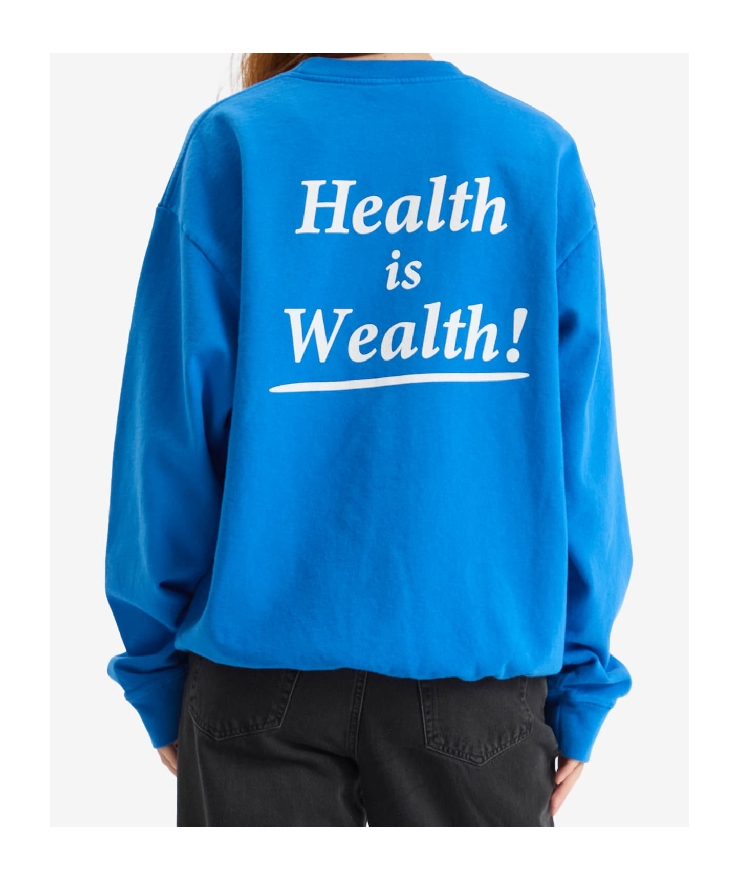 Sporty And Rich Health Is Wealth Crew Sweatshirt