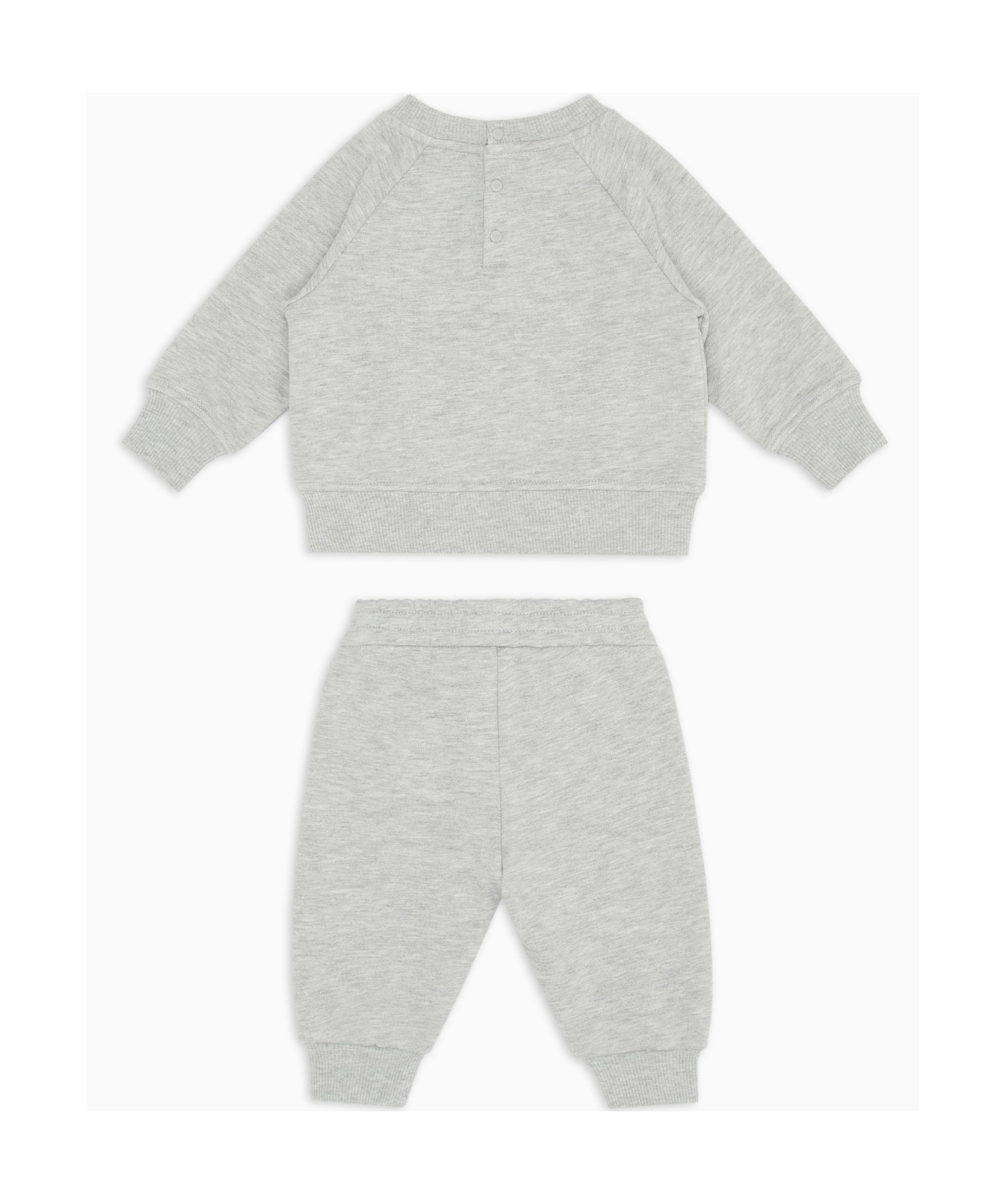 Emporio Armani Logo-embossed Mélange Tracksuit In White