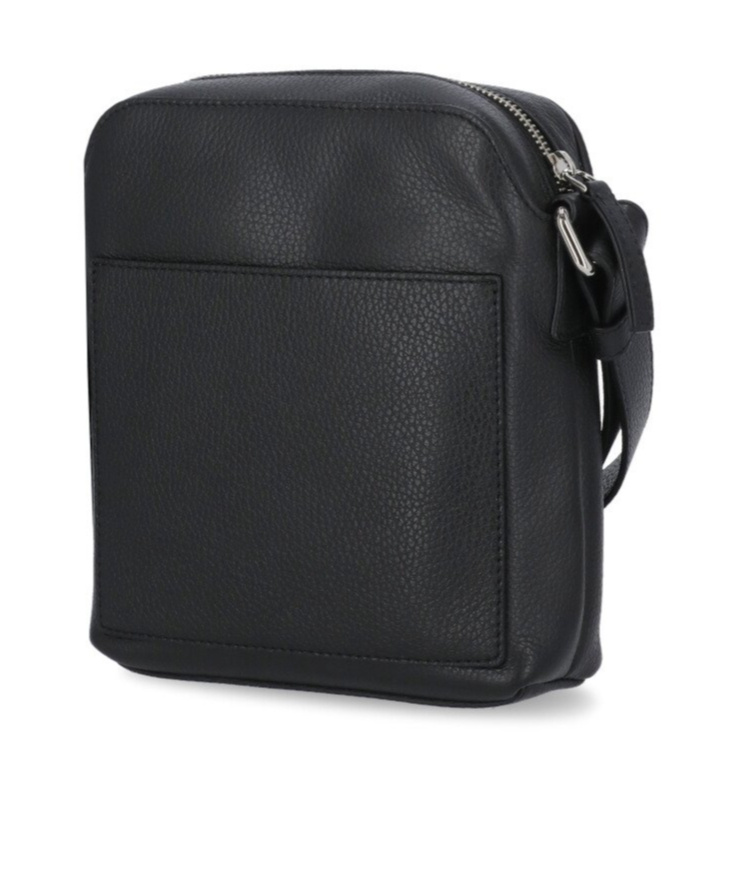 Orciani Zipper Shoulder Bag In Black
