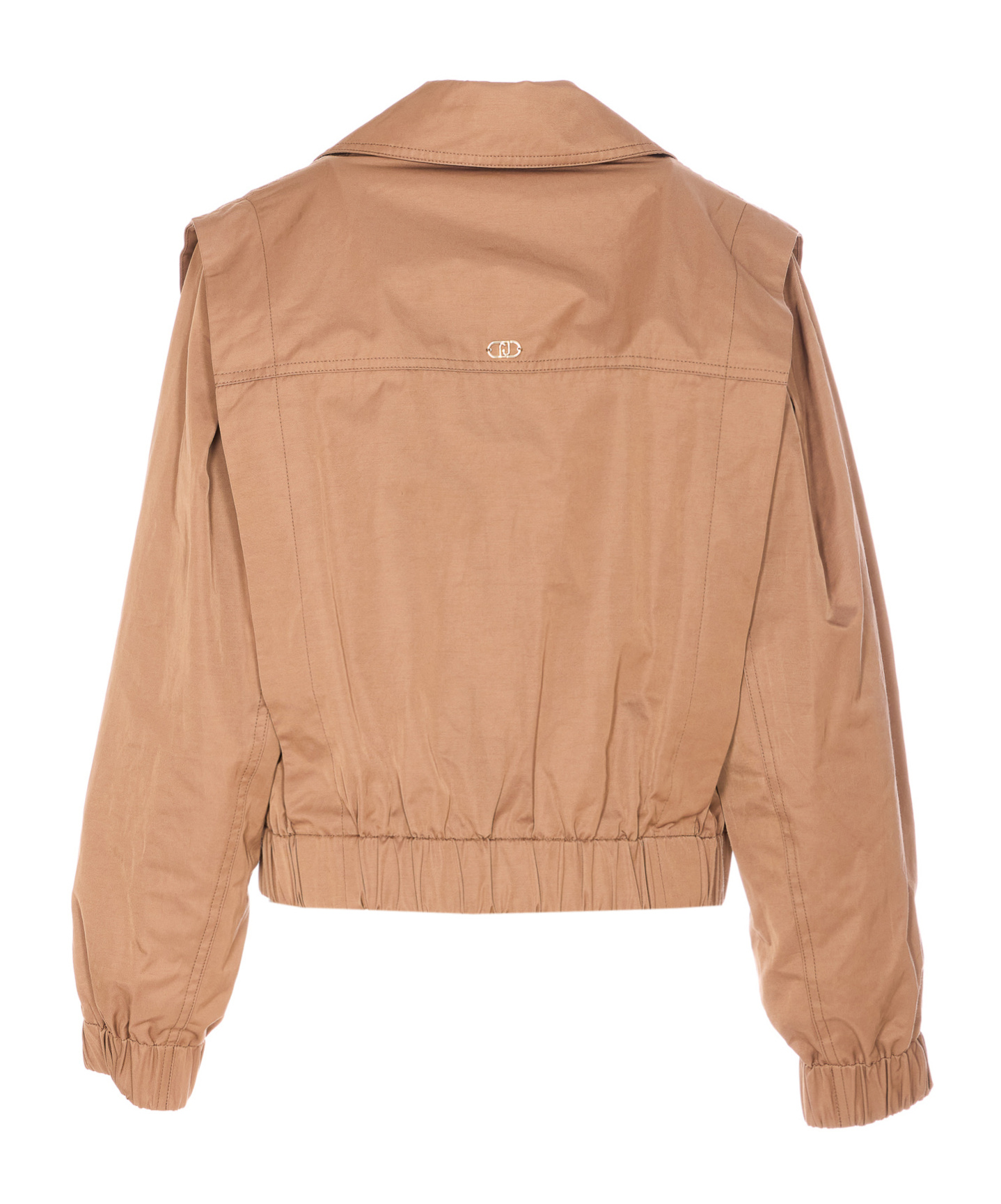 Liu •jo Double-breasted Jacket In Brown