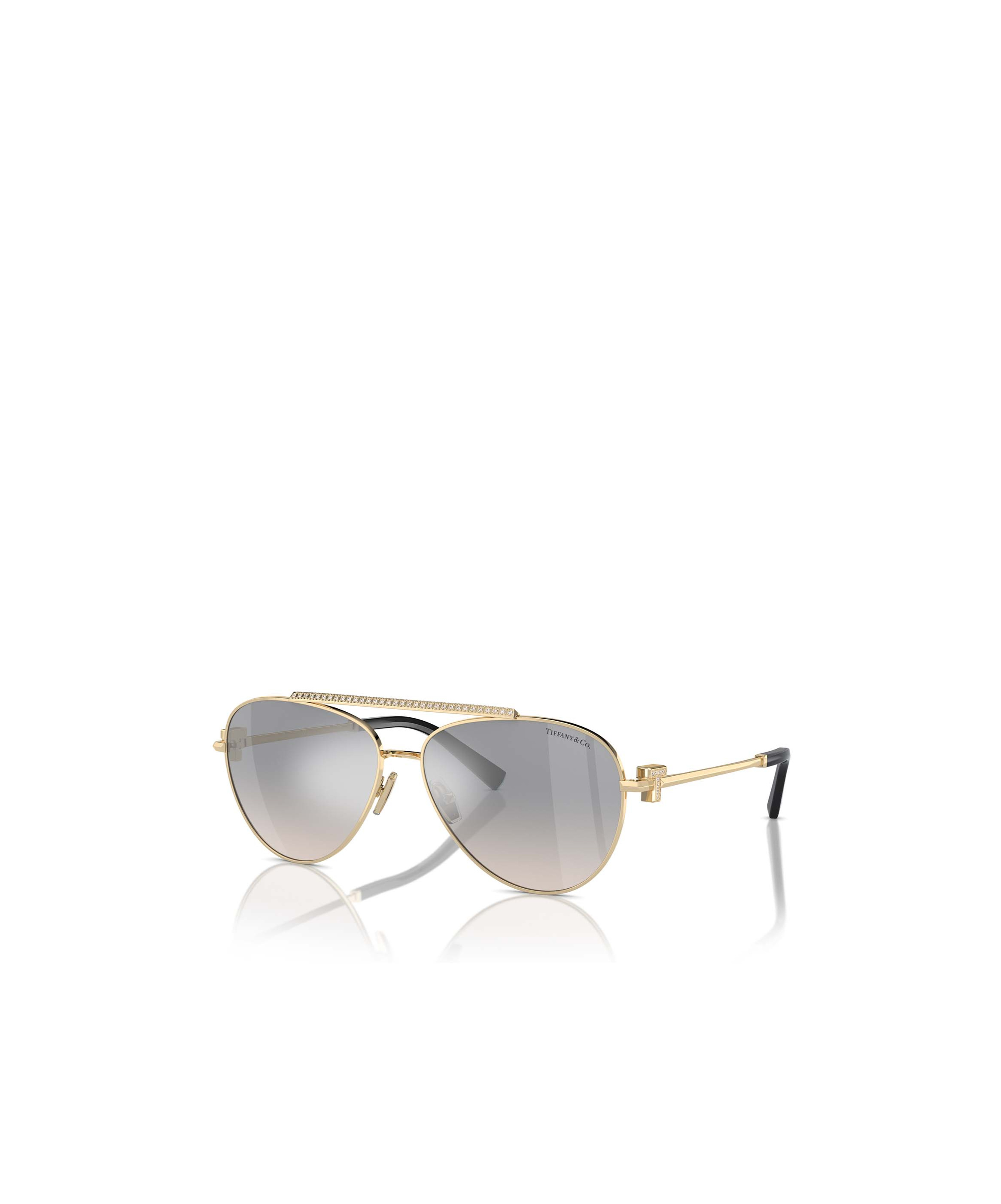 Tiffany & Co Geometric Frame Sunglasses In Gray