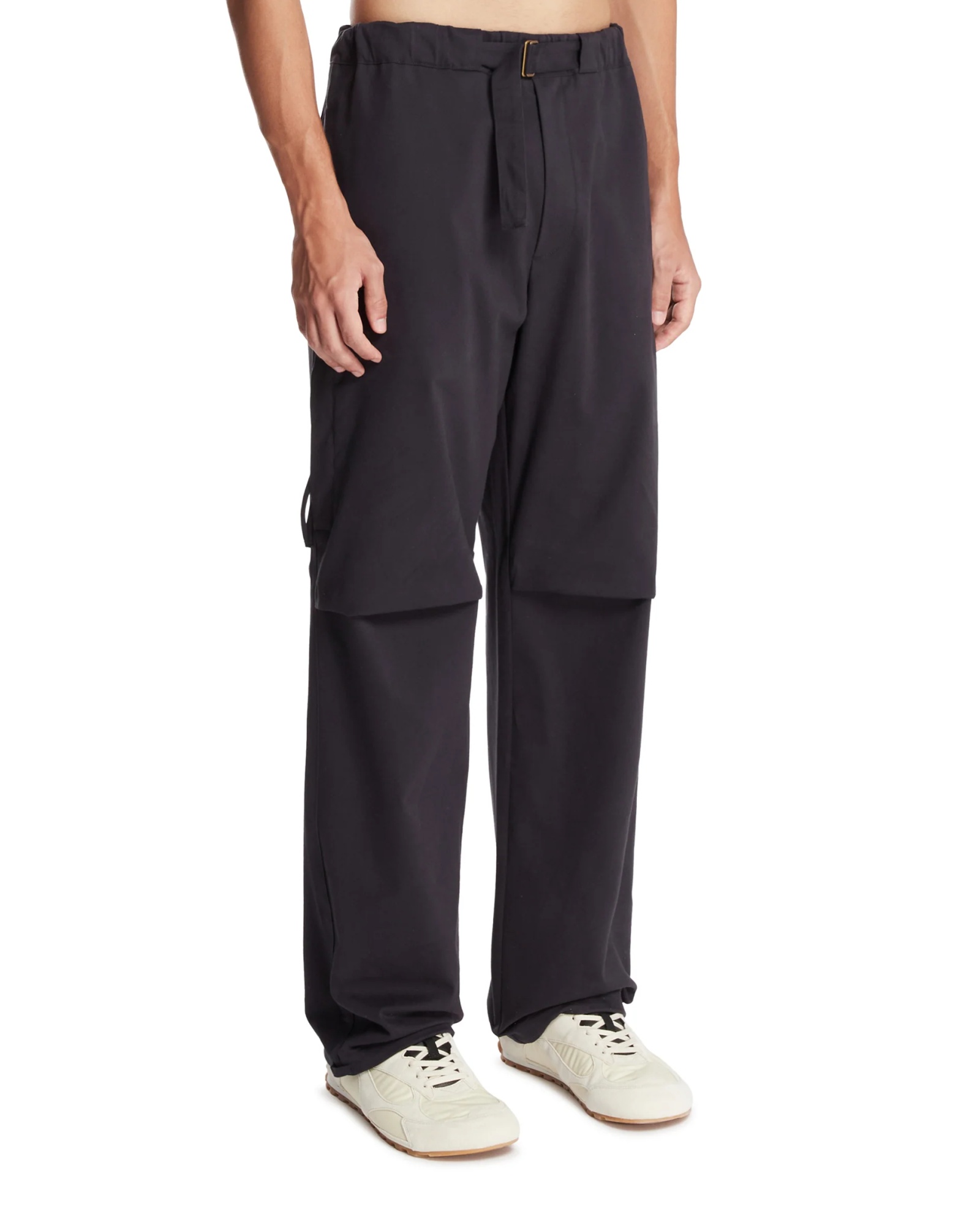 Darkpark Buckle-fastening Straight-leg Trousers In Black