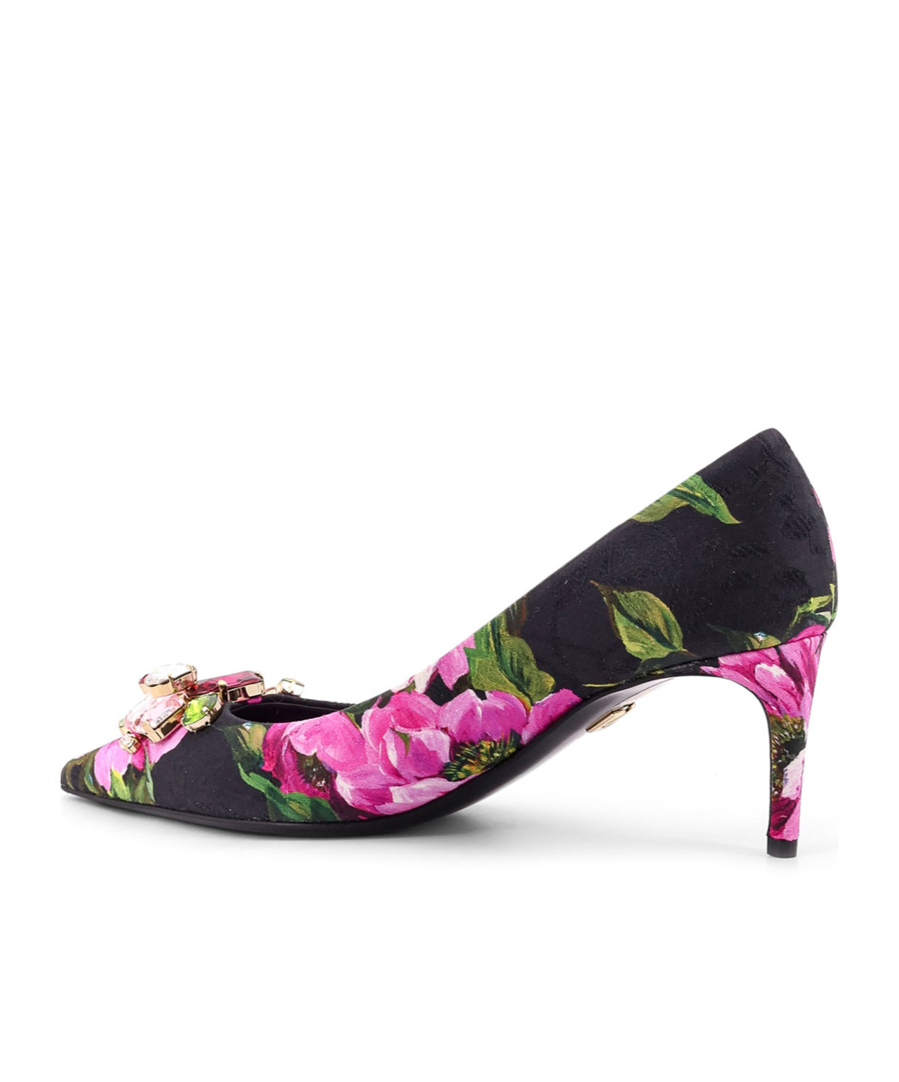 Dolce & Gabbana Bellucci 70 Crystal Embellished Floral Pumps In Multicolor