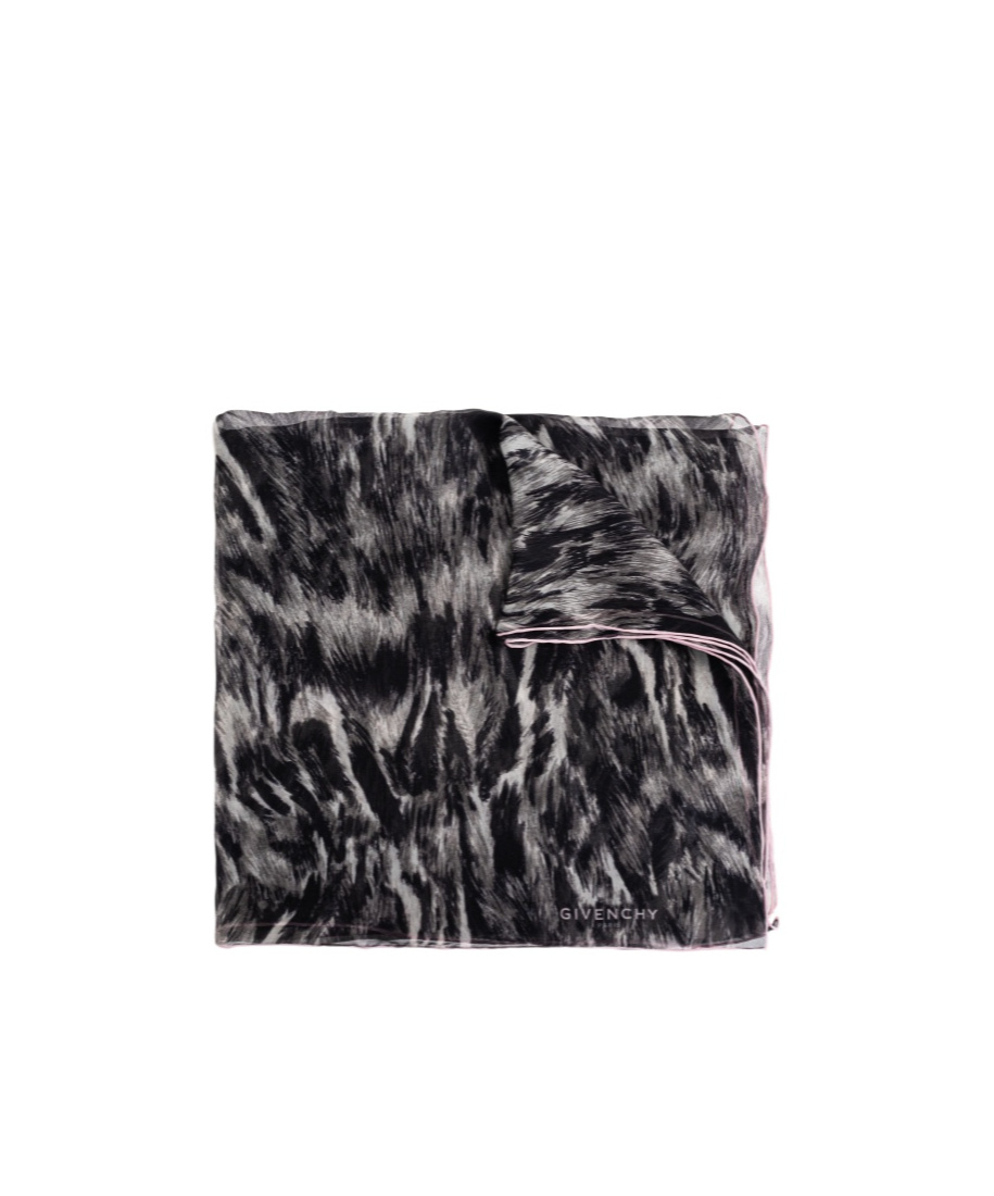 Givenchy Patterned Silk Scarves In Black